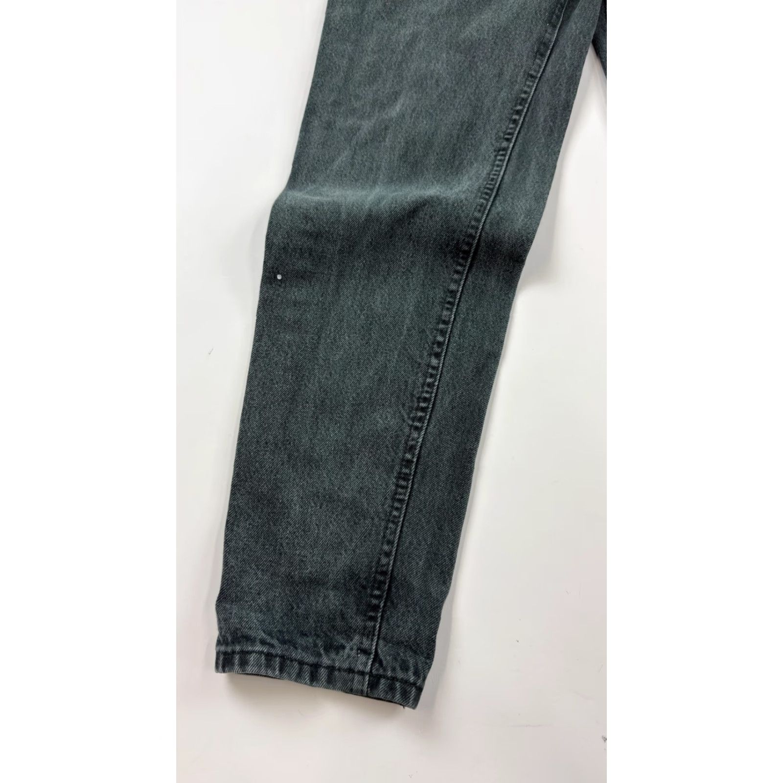 Lee VINTAGE Lee Jeans Womens 33x31 Black Tapered Leg Relaxed Fit Denim 90s USA Made Size 24" / US 00 / IT 34 - 2 Thumbnail