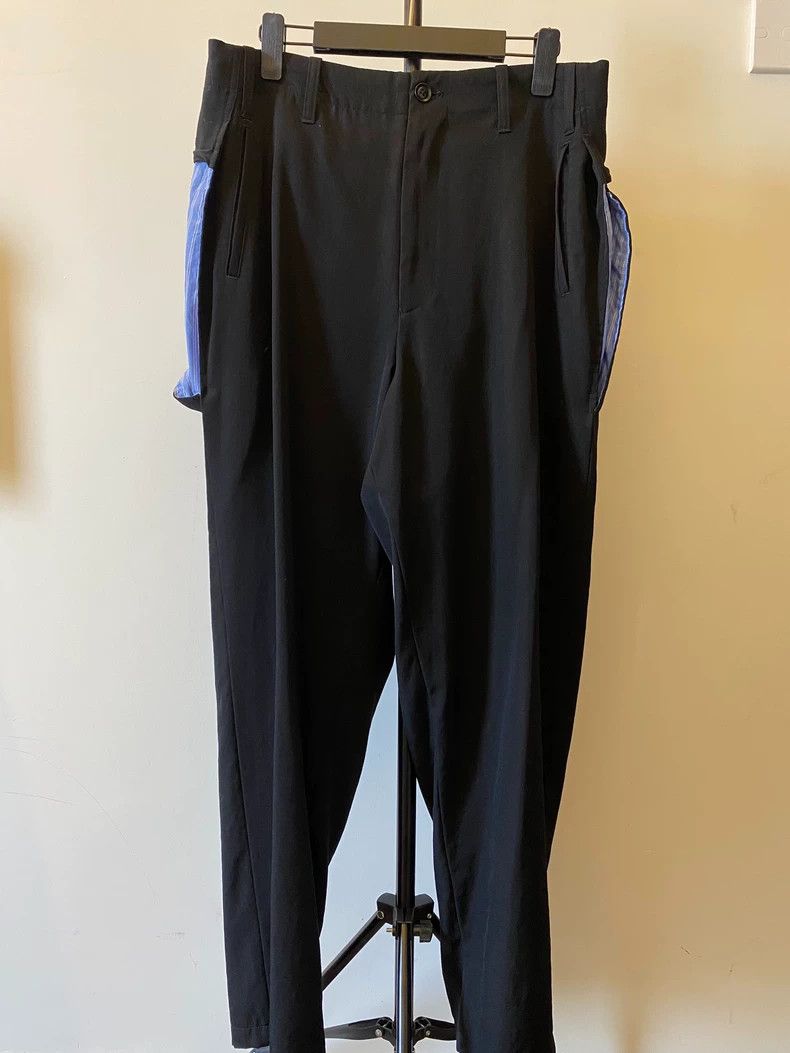 Yohji Yamamoto collections Printed Silk Dropped Crotch Pants