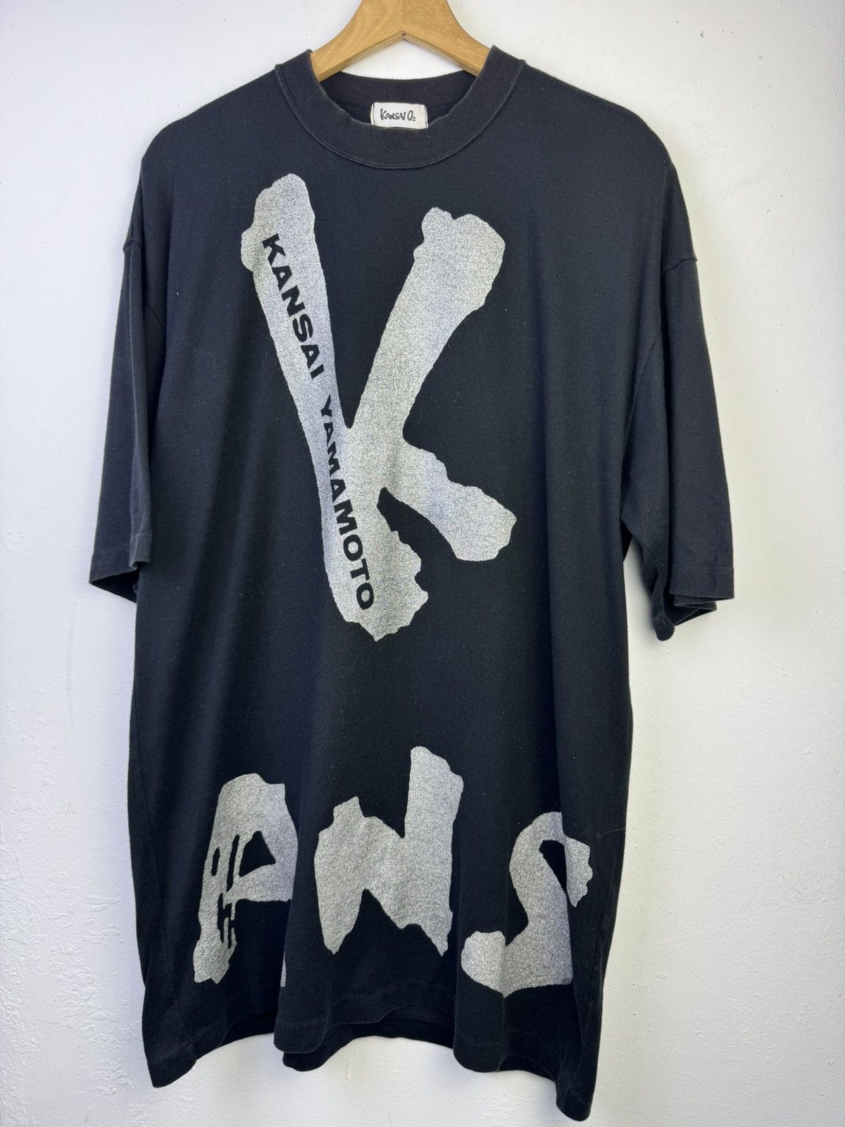 Kansai Yamamoto Vintage Kansai Yamamoto black t-shirt Big Logo Size US XL / EU 56 / 4 - 5 Thumbnail