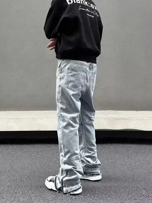 Designer × Vintage Street wash side zip bootcut jeans Size US 30 / EU 46 - 3 Thumbnail