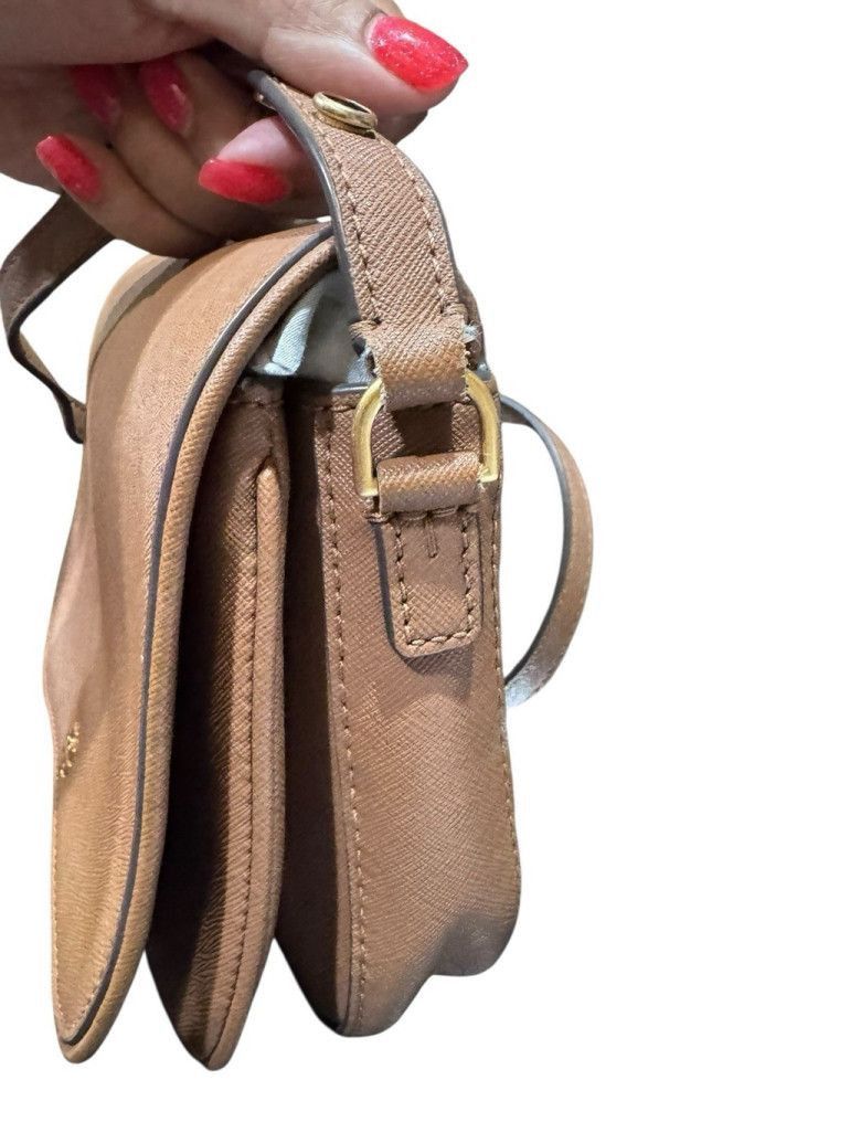 Tory Burch Tory Burch Emerson Saffiano Leather Crossbody Tan Size ONE SIZE - 7 Thumbnail
