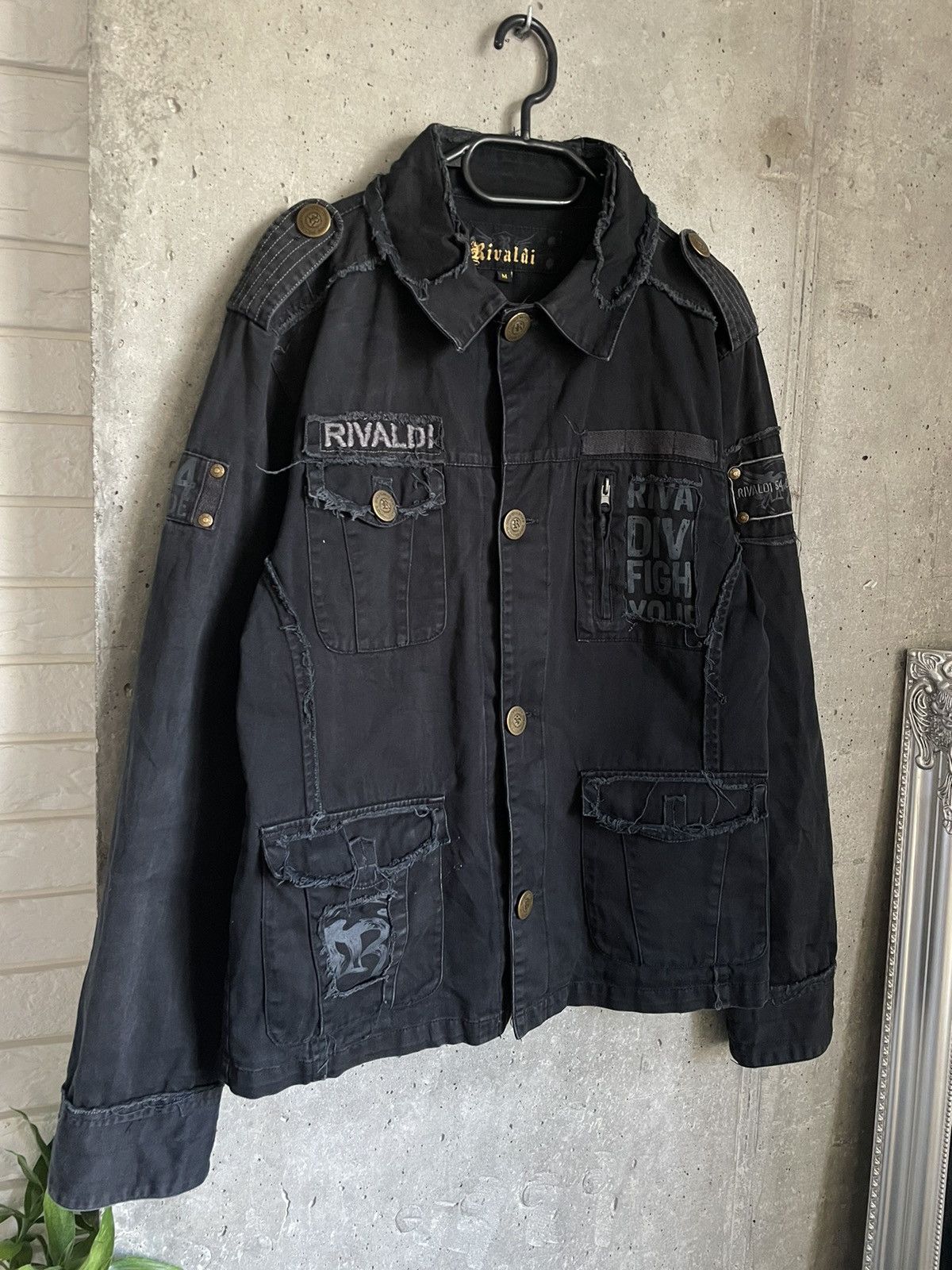 Japanese Brand Baggy Vintage Y2k Opium Style Rivaldi Shirt Adult Biker Size US M / EU 48-50 / 2 - 3 Thumbnail