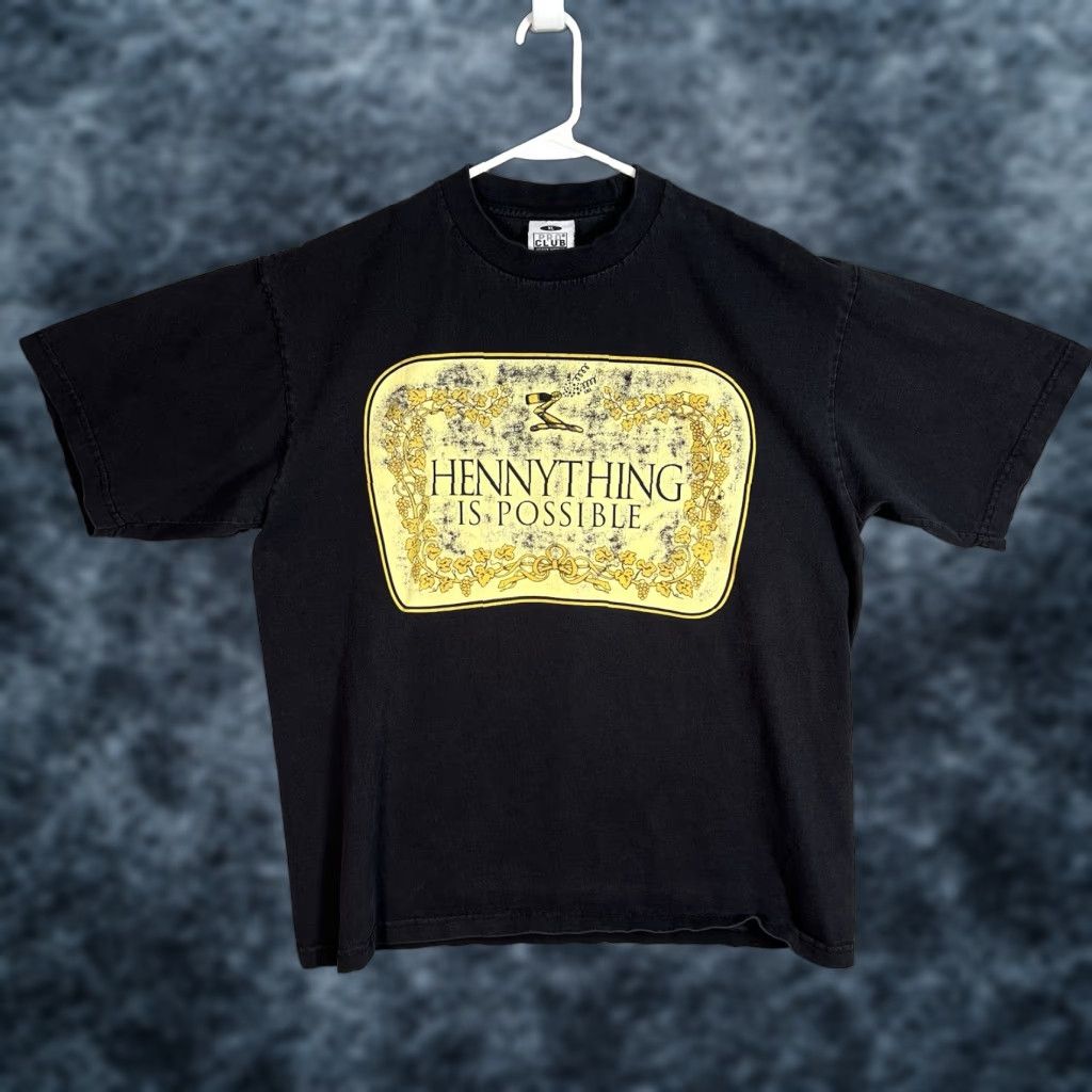 Vintage VINTAGE Pro Club Hennything Is Possible T-Shirt Men's XL Black 2000s Graphic Tee Sportswear Size US XL / EU 56 / 4 - 1 Thumbnail