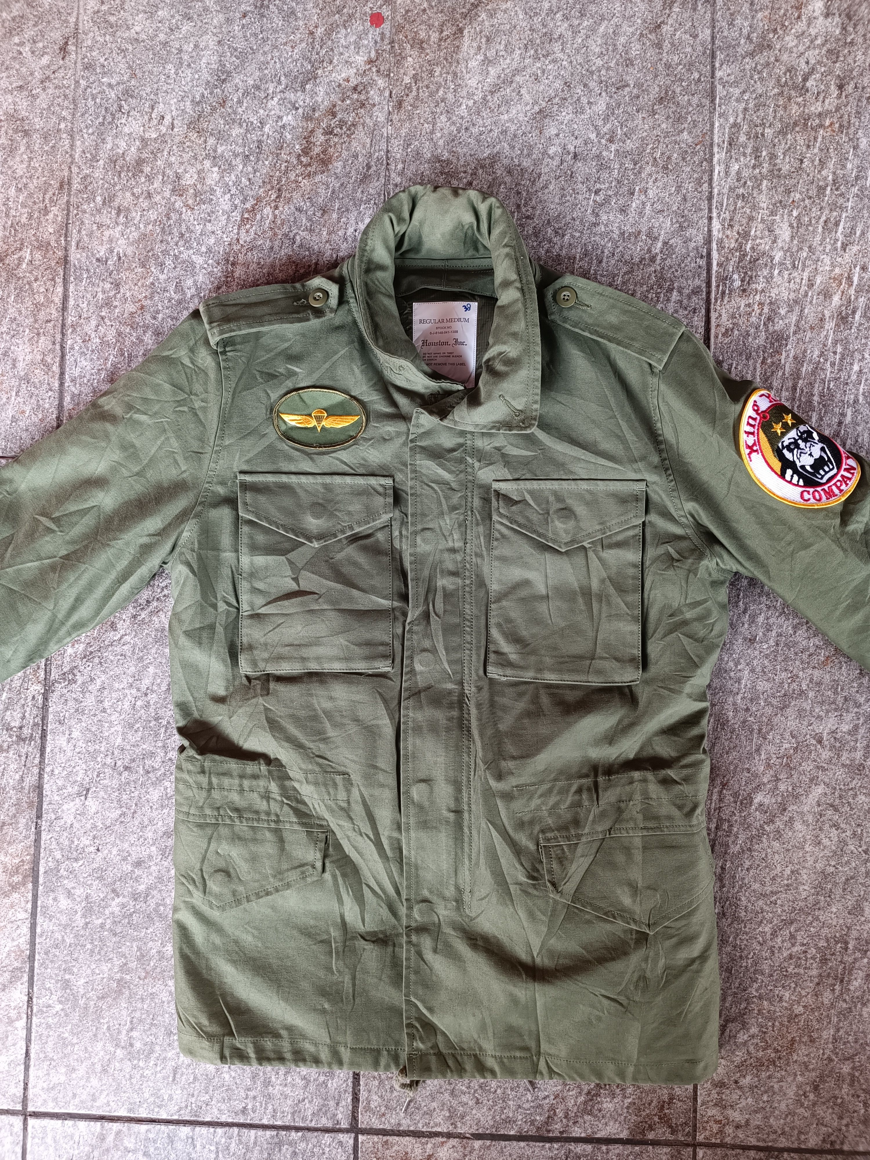 Vintage houston inc jacket millitary Size US M / EU 48-50 / 2 - 2 Thumbnail