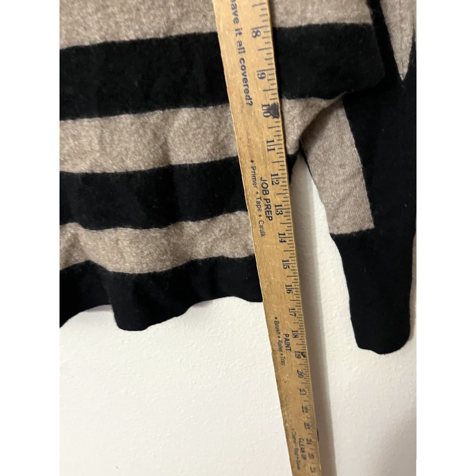 Bcbgmaxazria BCBG Max Azria Briwm Black Striped Wool Cashmere Blend Crew-Neck Sweater Size XS Size XS / US 0-2 / IT 36-38 - 4 Thumbnail