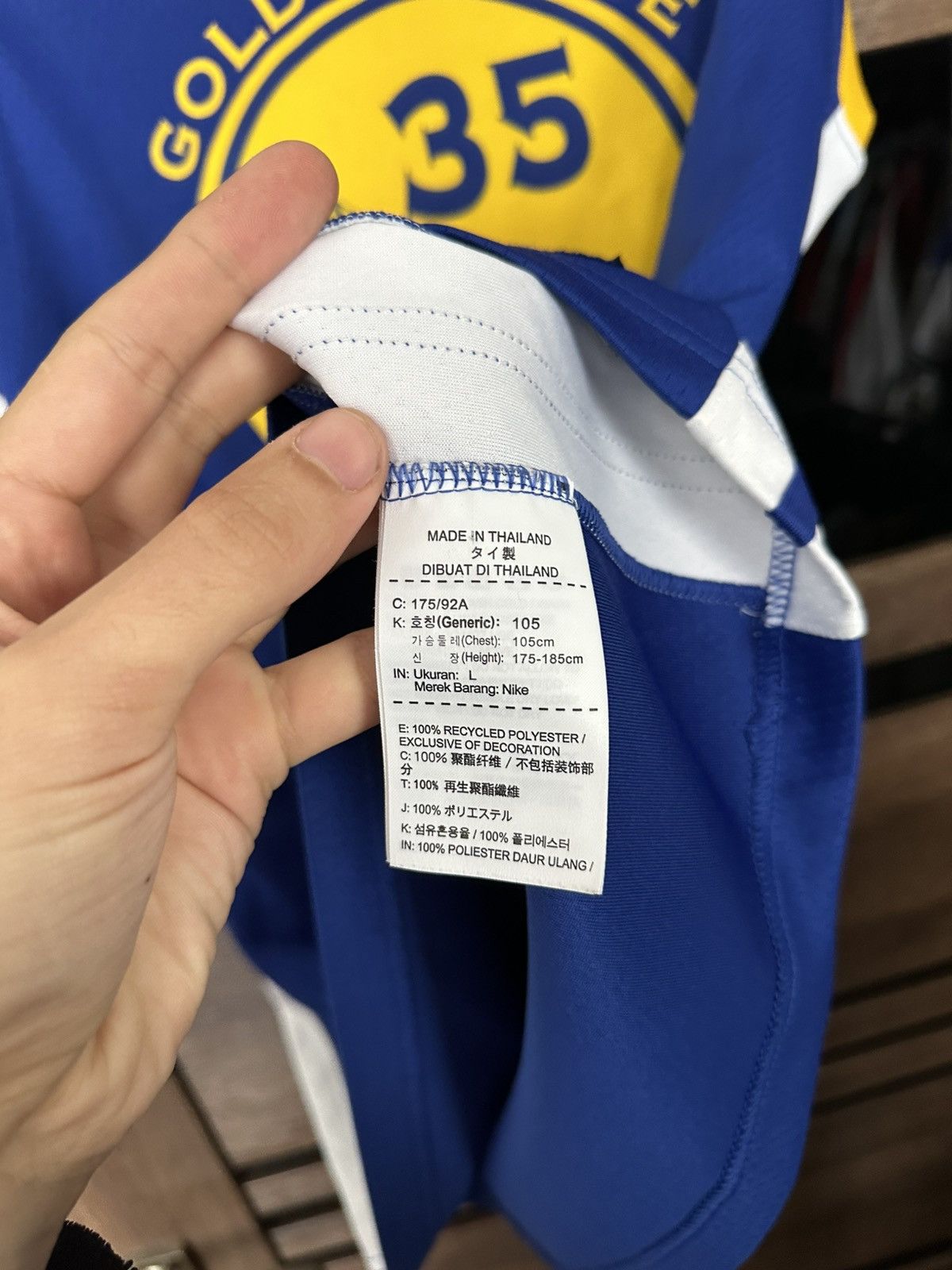 Nike Nike Golden State Warriors Durant NBA Jersey Size US L / EU 52-54 / 3 - 10 Thumbnail