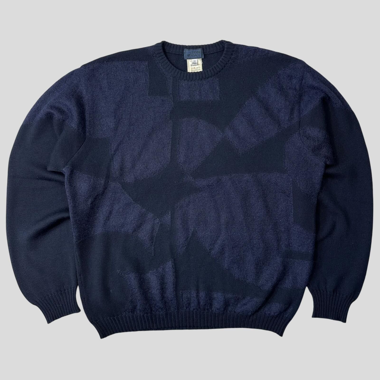 Versace Gianni Versace 90’s Mohair Wool Abstract Knit Jumper - IT50 Size US M / EU 48-50 / 2 - 3 Thumbnail