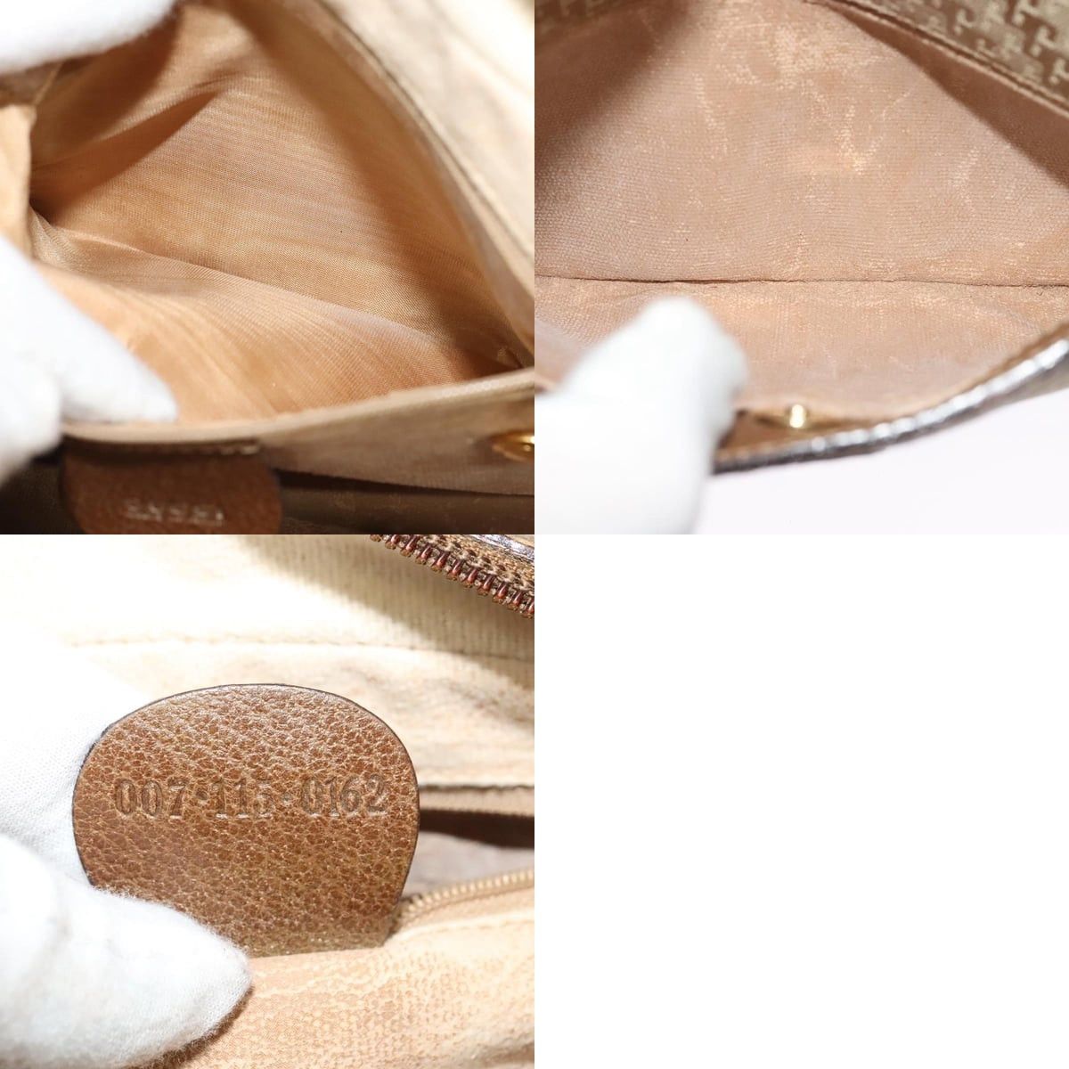 Gucci GUCCI Shoulder Bag Canvas Beige Gold 007 115 007 115 Size ONE SIZE - 12 Thumbnail