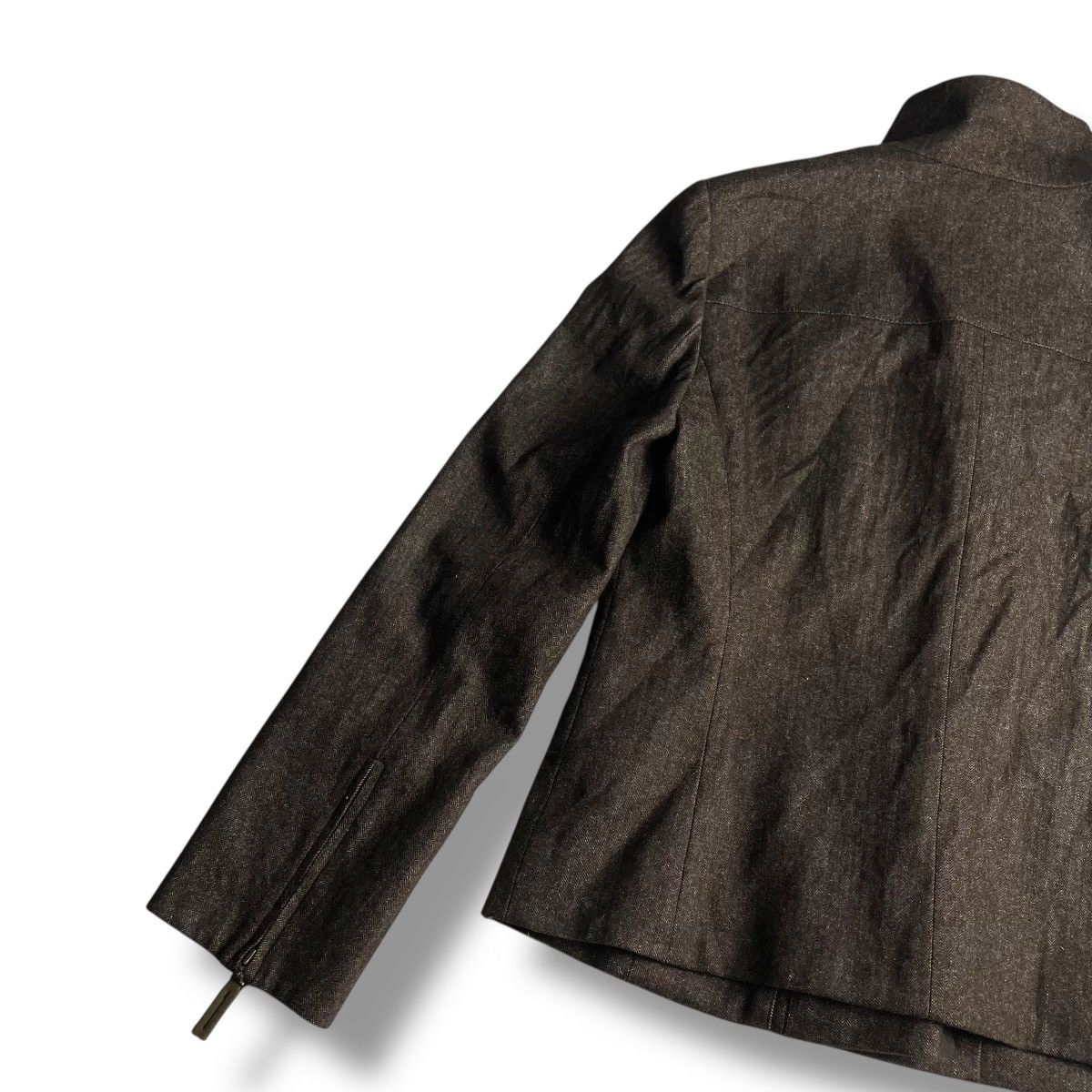 Krizia Uomo 🇯🇵 KRIZIA SHEEPSKIN COLLAR WOOL BLEND JACKET Size US XS / EU 42 / 0 - 14 Thumbnail