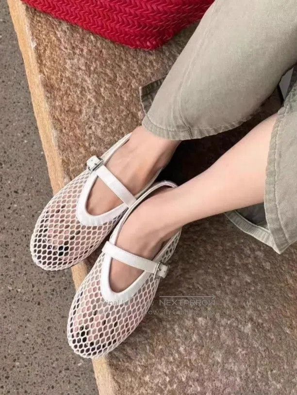 Alaia Alaia Net Shoes, Fishnet Shoes, Ballet Flats Size US 5.5 / IT 35.5 - 2 Thumbnail