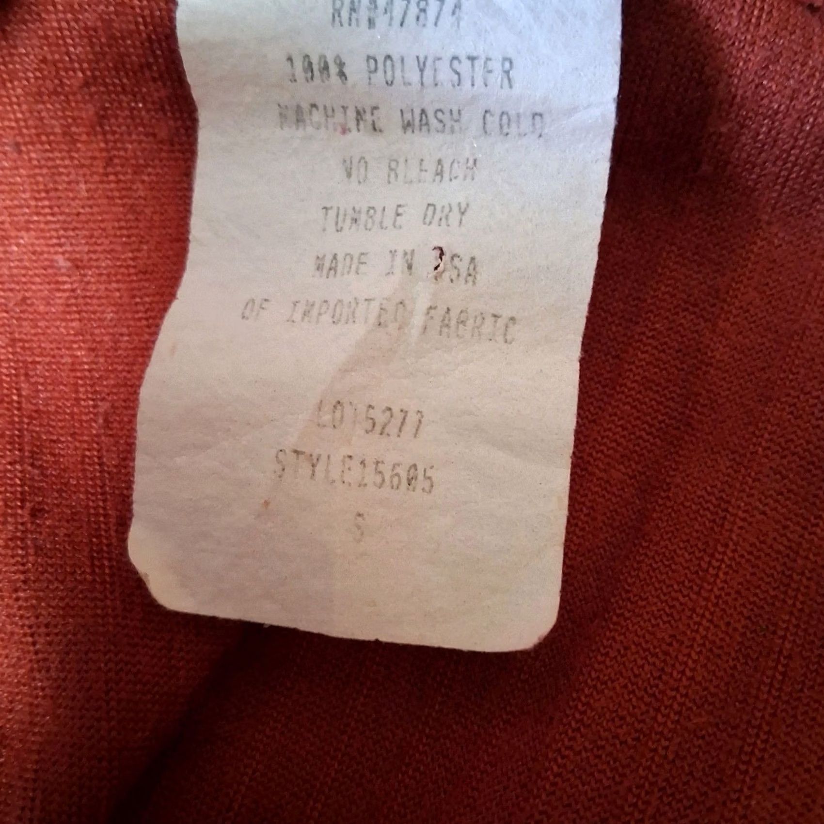 Hanes VINTAGE Hanes Signature Collection Dress Small Rust Ribbed Velour Button Earthy Size S / US 4 / IT 40 - 5 Thumbnail