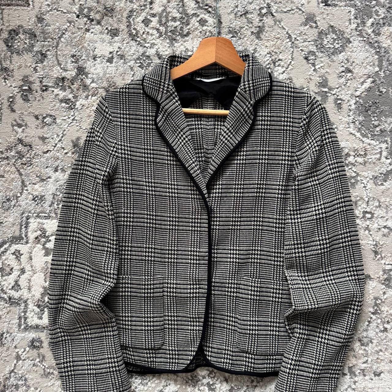 Max Mara Max Mara Blazer Prince of Wales Black White Size S / US 4 / IT 40 - 3 Thumbnail