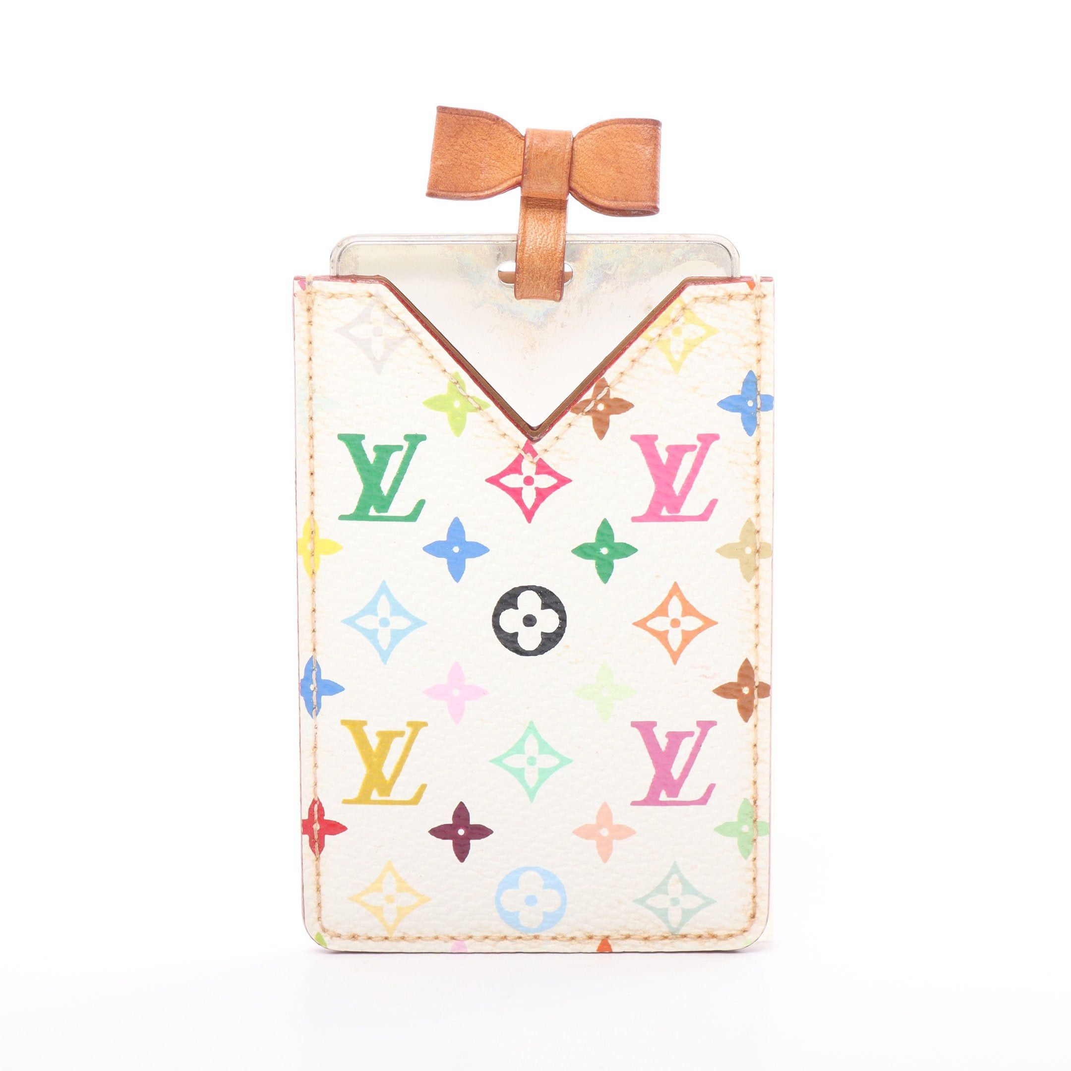 image of Louis Vuitton Etui Miroir Monogram Multicolor Bron Mirror Pvc White, Women's