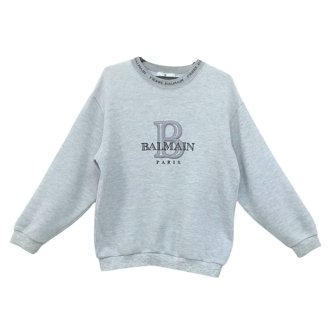 Balmain × Designer × Pierre Balmain Nice Logo Balmain Paris Sweathirt Size US L / EU 52-54 / 3 - 1 Thumbnail