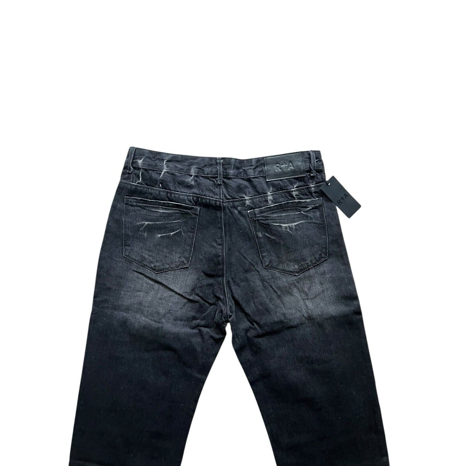 Rta RtA Mens Jonas Straight Leg Jeans $245 Black Size 34/32 Size US 34 / EU 50 - 6 Thumbnail