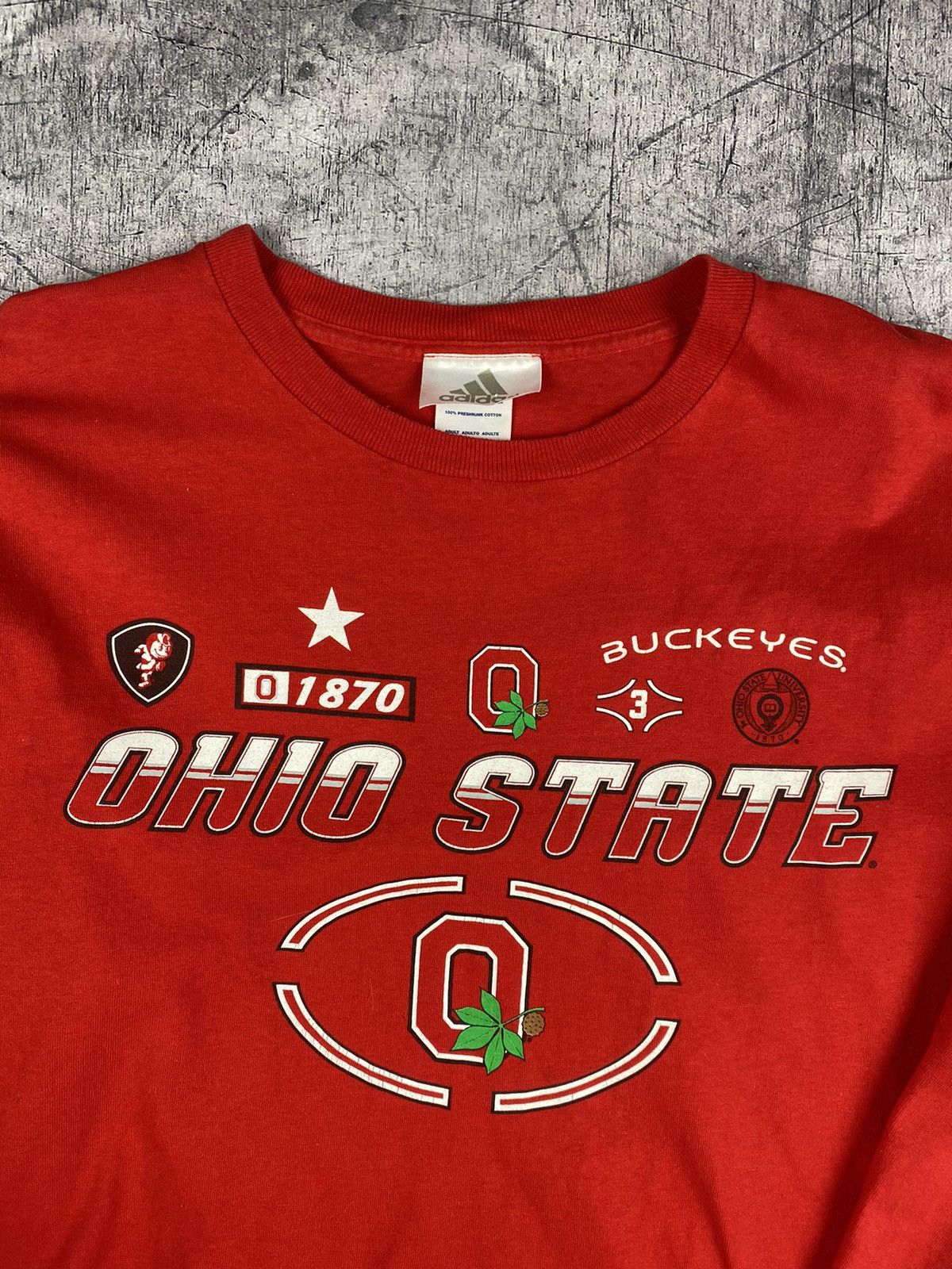 Adidas × Vintage Vintage 90s Ohio State University Buckeyes Long Sleeve Size US L / EU 52-54 / 3 - 6 Thumbnail