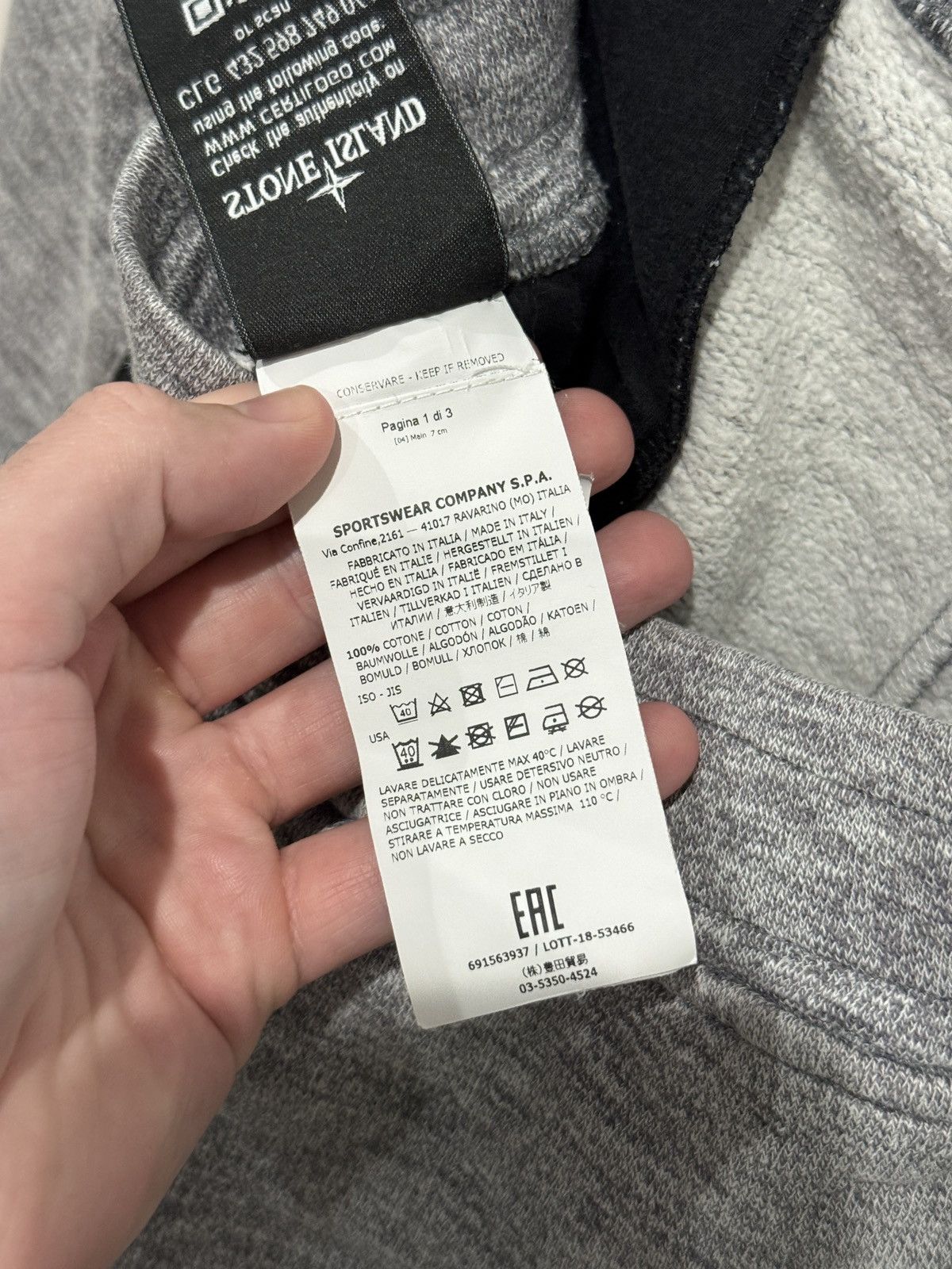 Stone Island Stone Island Grey Patch Program Sweatpants Size L fits 32-36 Size US 34 / EU 50 - 12 Thumbnail