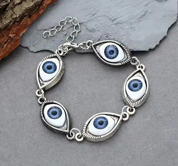 Jewelry Streetwear Eye Trippy Evil Jewerly Bracelet Chain Art Size ONE SIZE - 2 Thumbnail