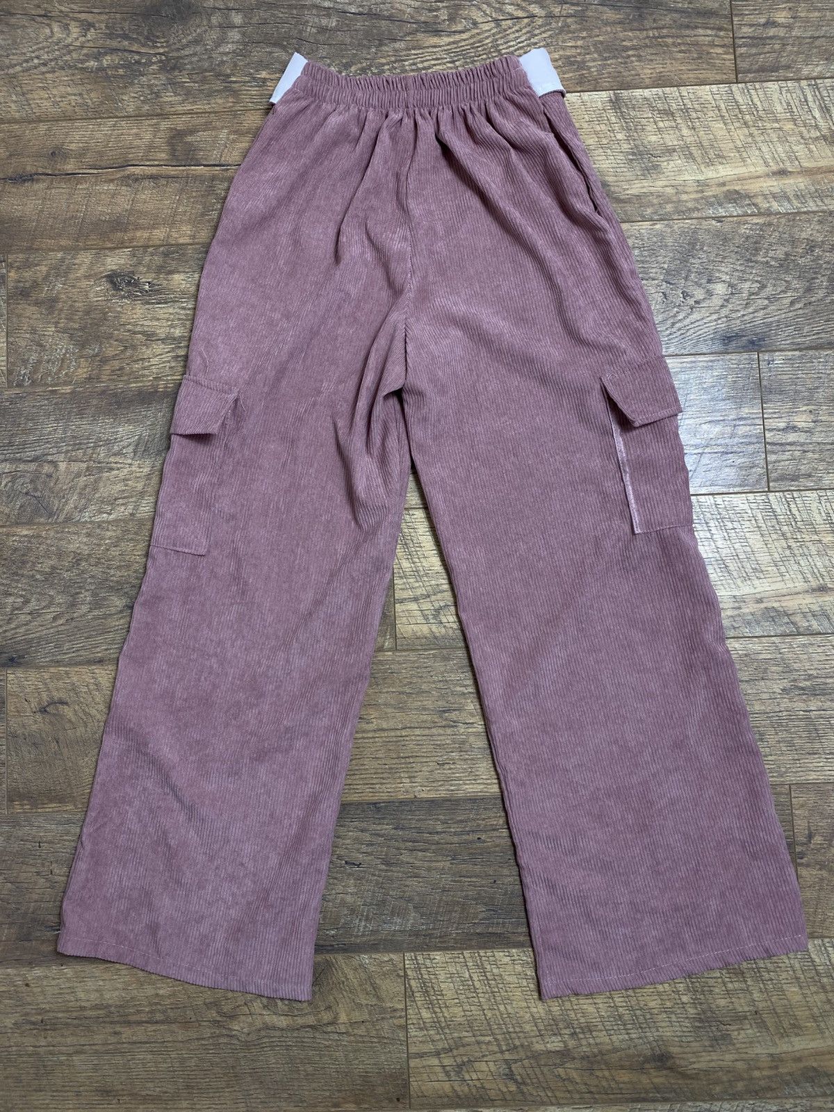 Pink Barbie Pink Corduroy Cargo Pants Wide Leg Y2K Aesthetic Size 27" / US 4 / IT 40 - 3 Thumbnail