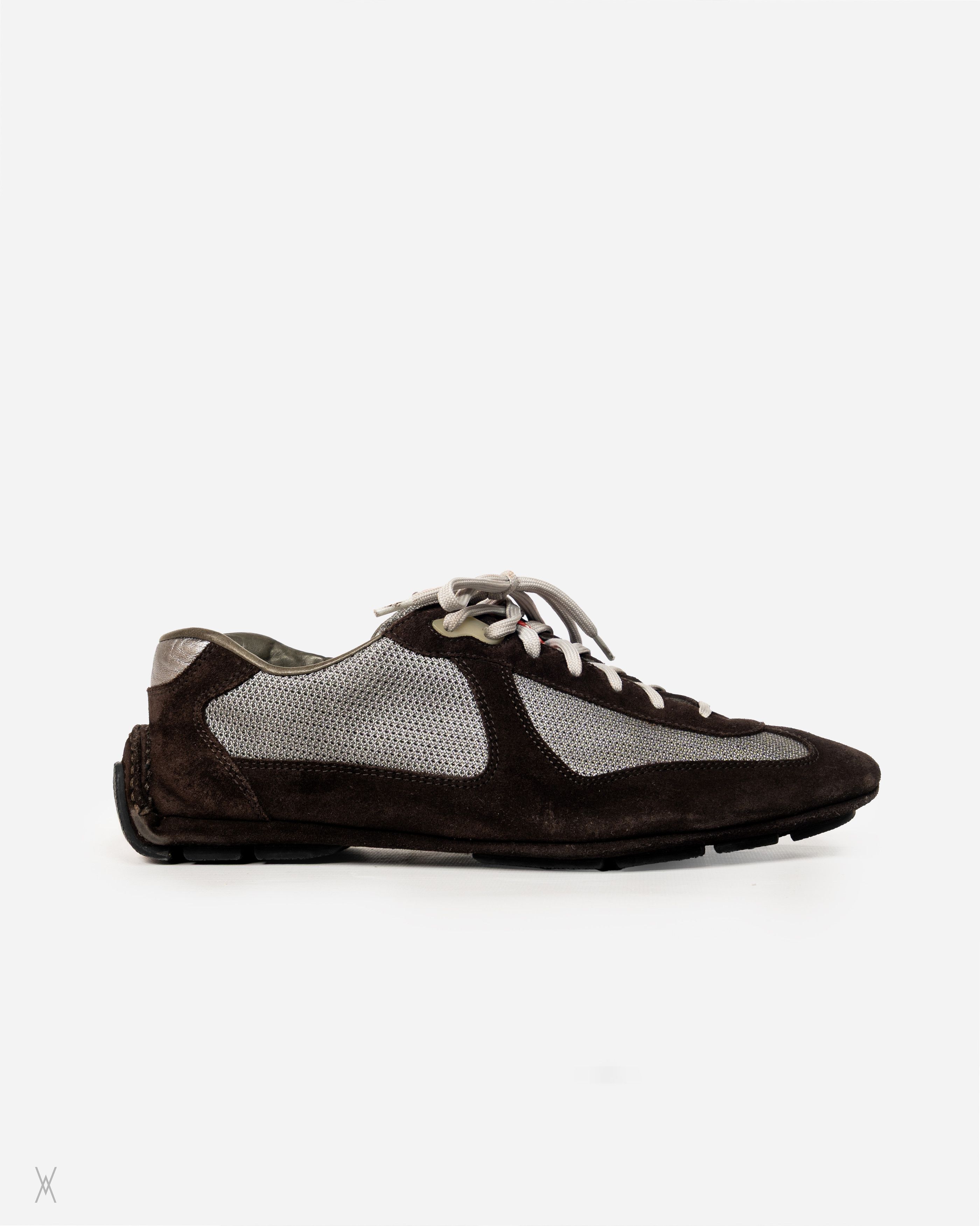 Prada Prada Linea Rossa Suede & Mesh Driving Sneakers Size US 9 / EU 42 - 3 Thumbnail
