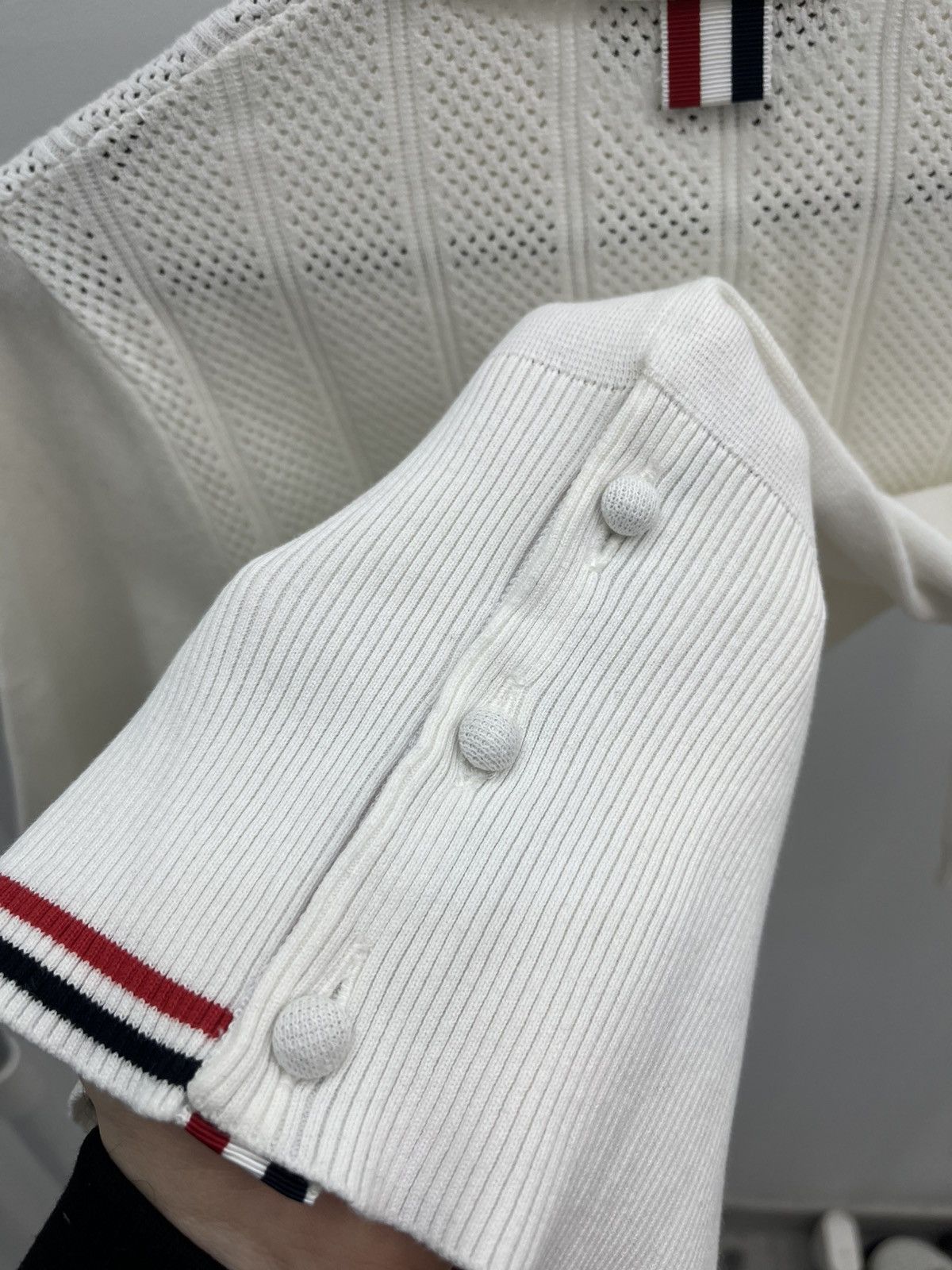 Thom Browne Thom Browne Silk Cotton Short Sleeve Sweater Size XS / US 0-2 / IT 36-38 - 7 Thumbnail