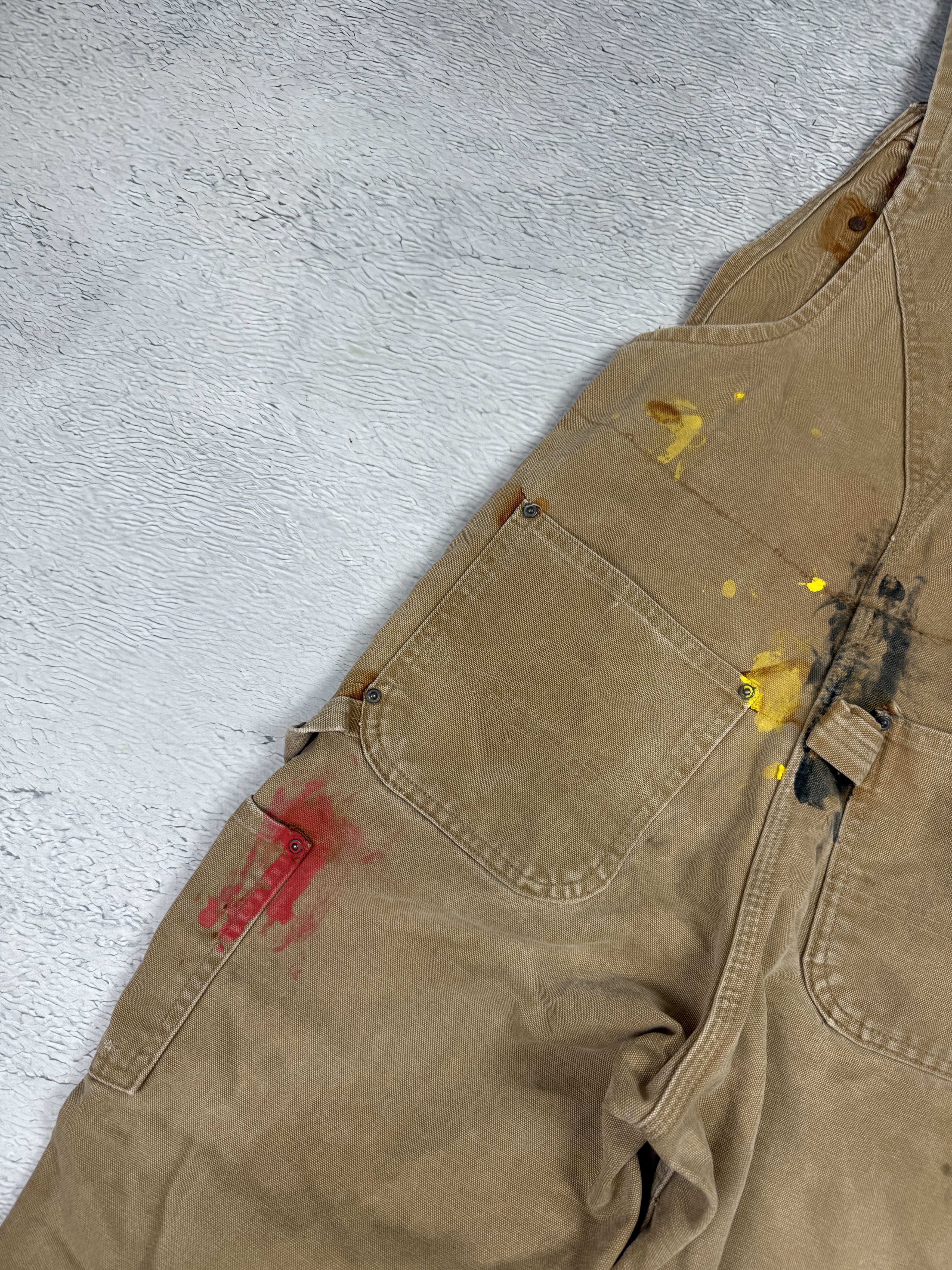 Carhartt Carhartt Vintage Overalls R02 Brown Carpenter Painted Faded Size US 32 / EU 48 - 8 Thumbnail