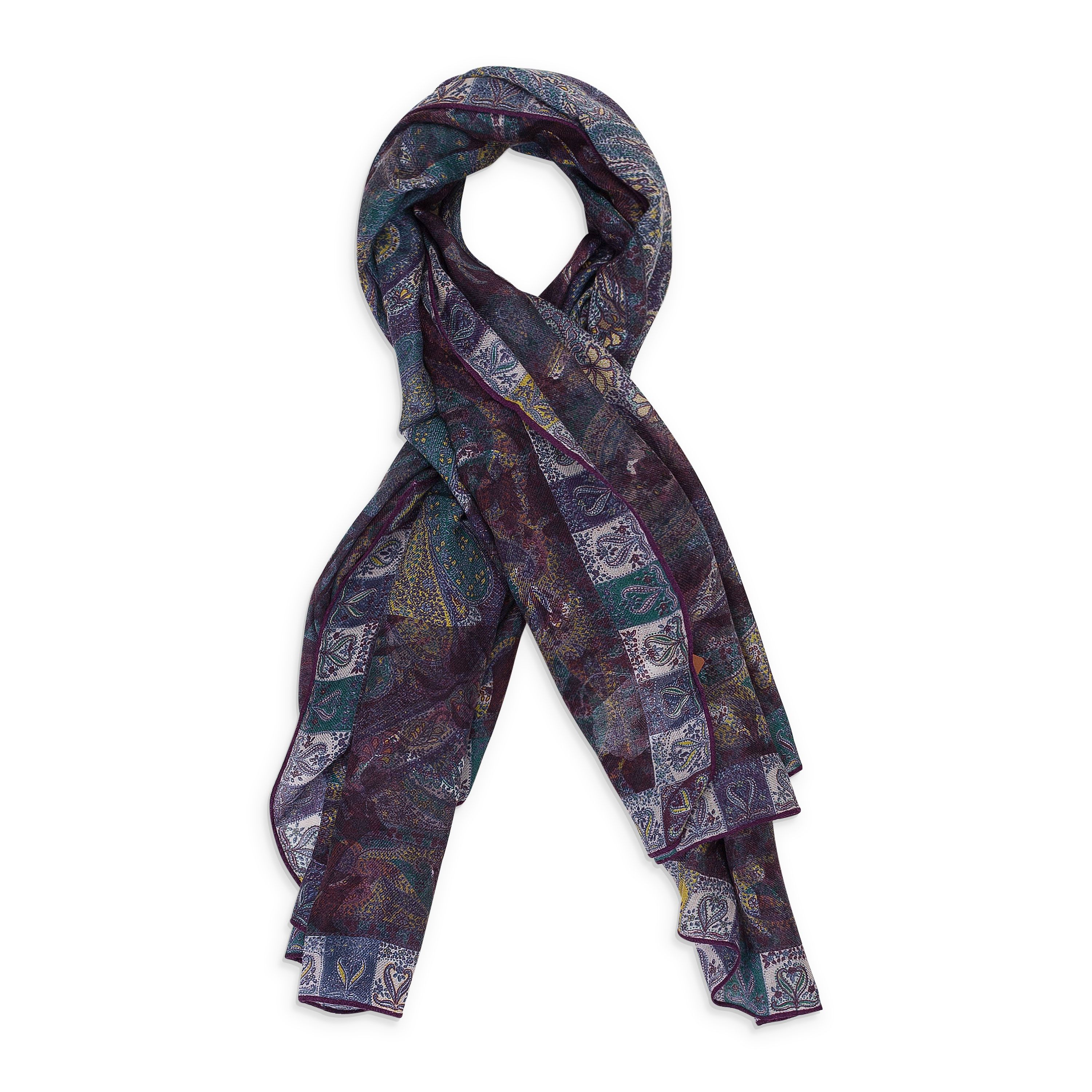 Loro Piana PRINTED PURPLE SCARF SIZE OS Size ONE SIZE - 1 Thumbnail