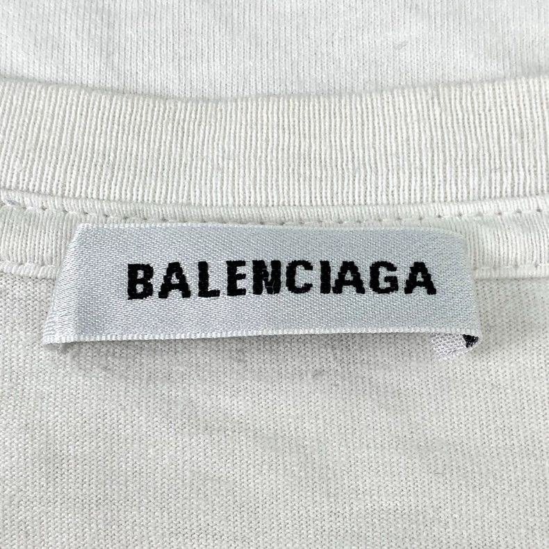 Balenciaga Balenciaga White logo monogrammed printed crew neck short Size US M / EU 48-50 / 2 - 6 Thumbnail