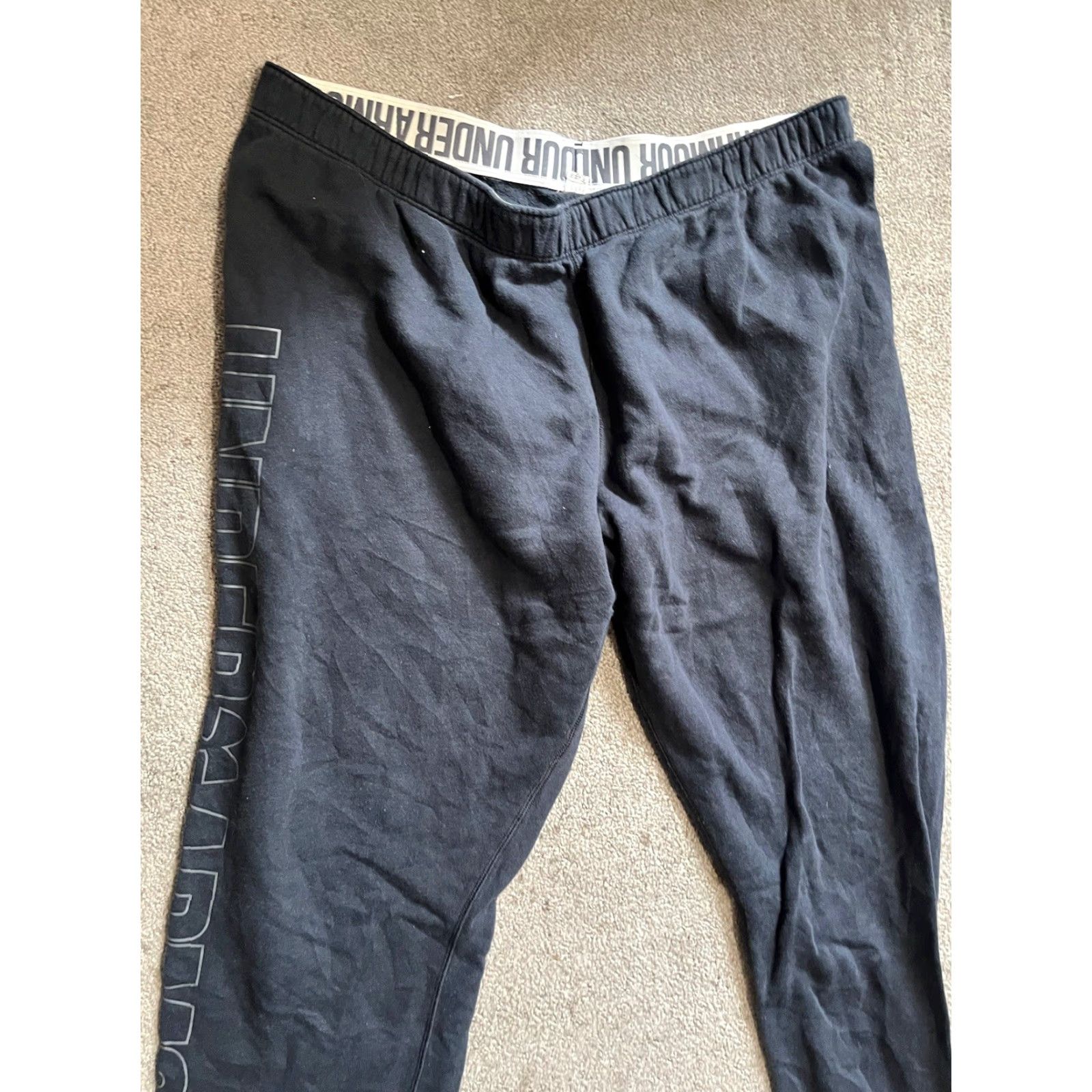 Under Armour Under Armour Womens Black High Rise Stretch Training Gym Jogger L Size 36" / US 14 / IT 50 - 2 Thumbnail