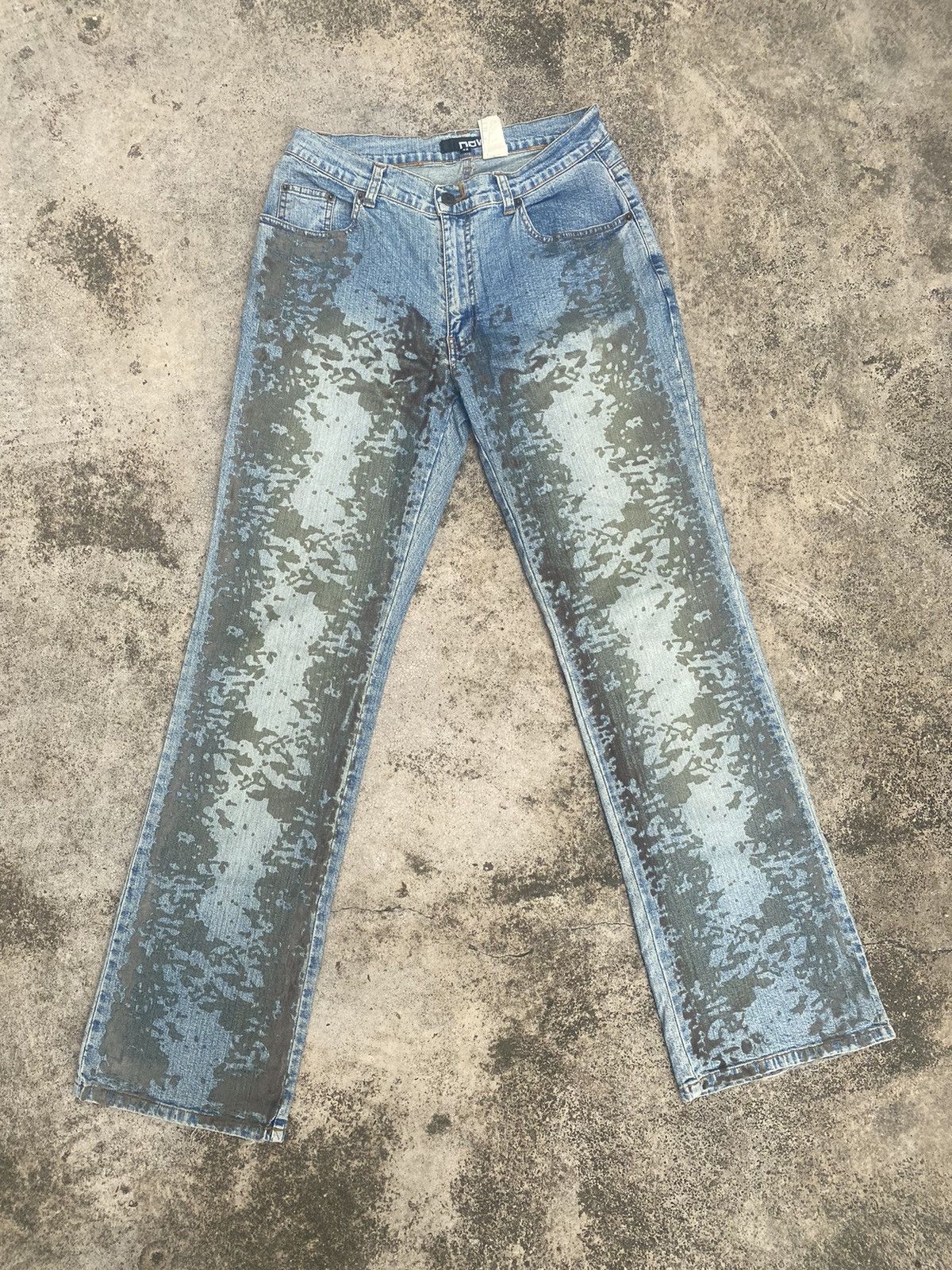 If Six Was Nine × Japanese Brand Flare Jeans Now Velvet Splash Bootcut Size US 29 - 3 Thumbnail