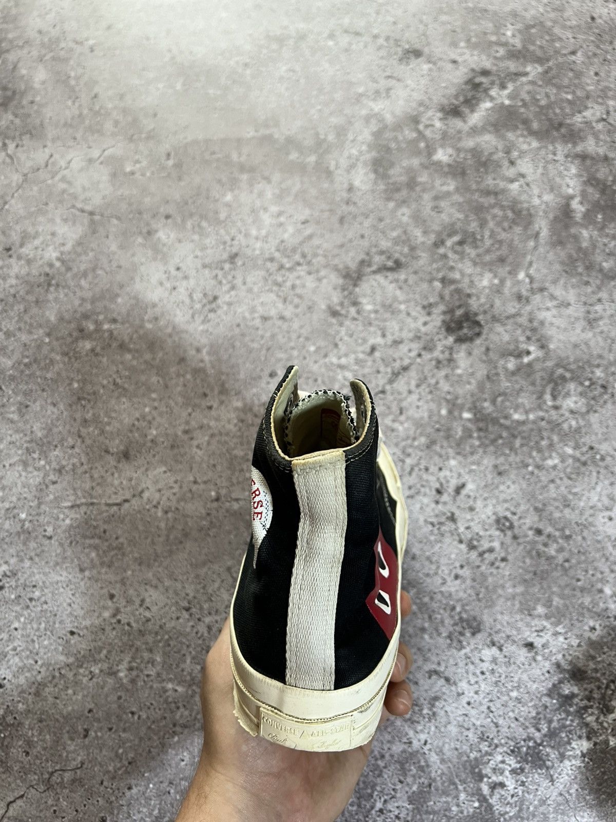 Comme des Garcons Comme Des Garçons Converse High Top Black Heart Used Size US 9 / IT 39 - 11 Thumbnail