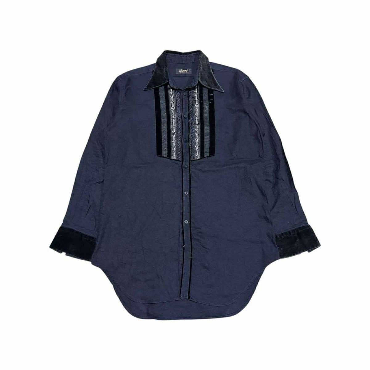 Yoshiyuki Konishi 🔥Rare Vintage Yoshiyuki Konishi Chinese Velvet Shirt Size US L / EU 52-54 / 3 - 1 Thumbnail