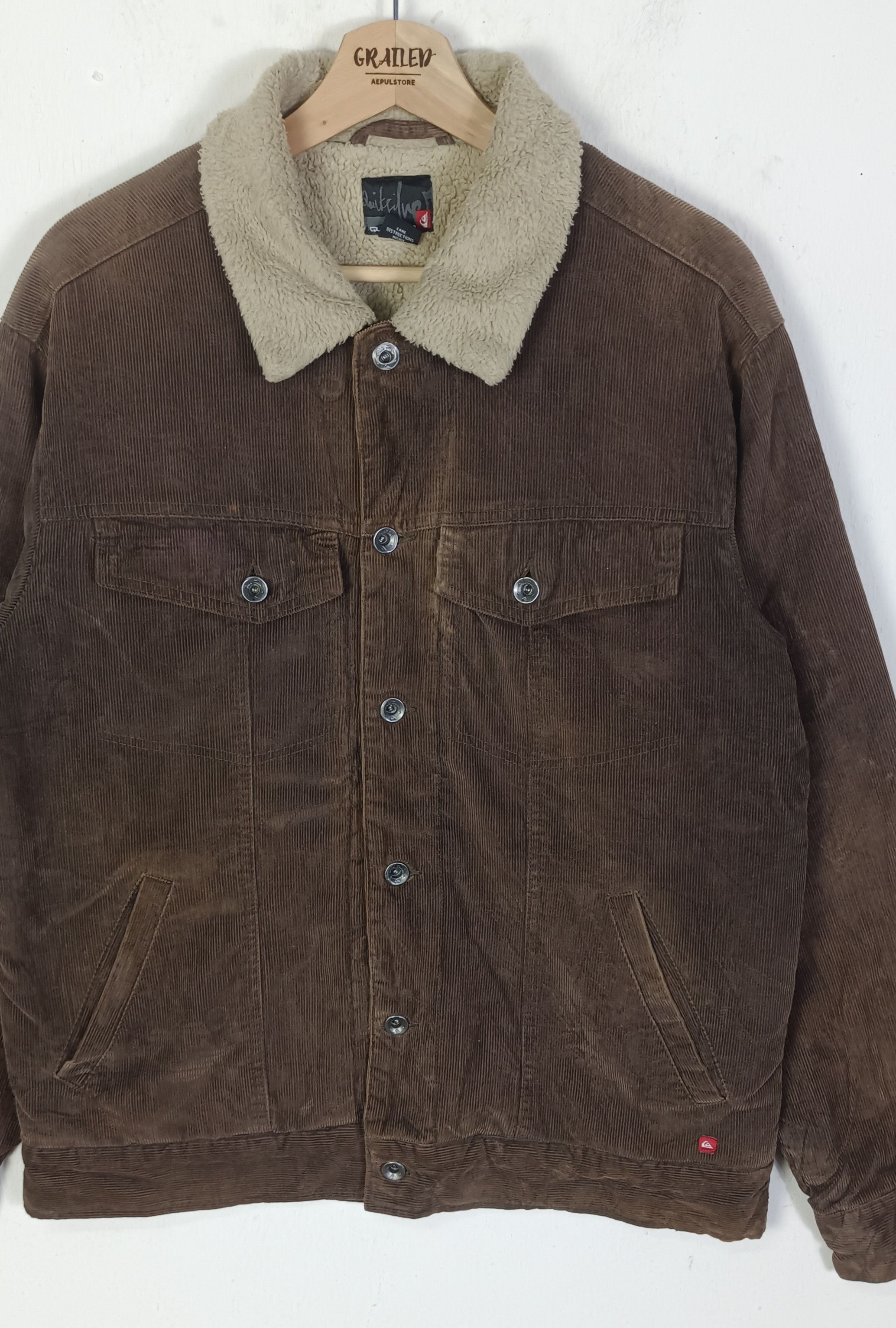Quiksilver Vintage Quiksilver Corduroy Men Jacket Size US M / EU 48-50 / 2 - 3 Thumbnail