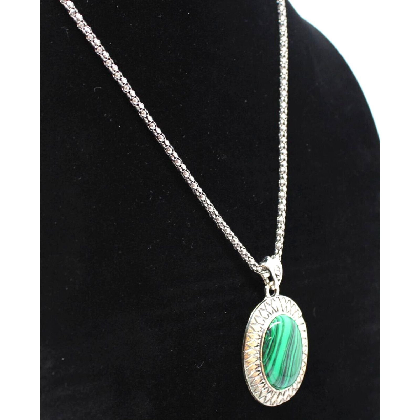 Other Faux Malechite Parure • Necklace Pendant Earrings Bracelet Size ONE SIZE - 3 Thumbnail