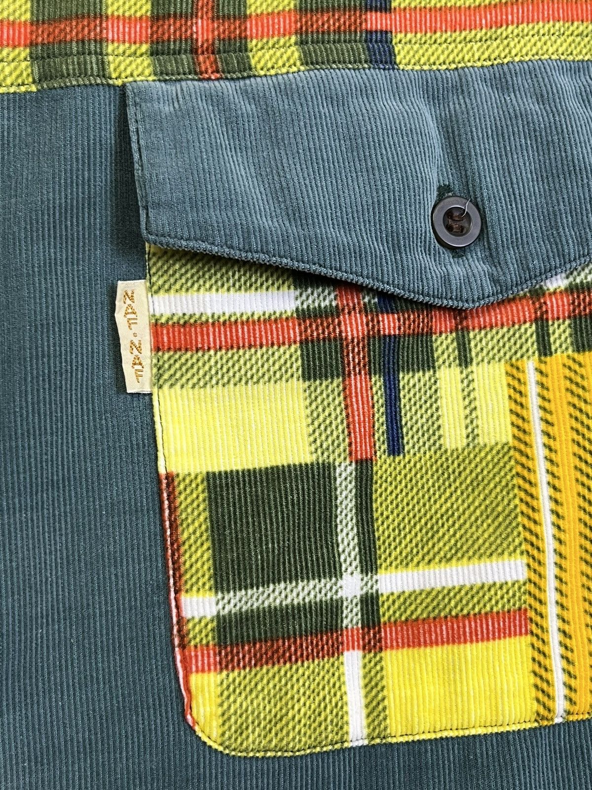 Issey Miyake JAPANESE BRAND NAF NAF CORDUROY PATCHWORK BUTTON UPS SHIRT Size US L / EU 52-54 / 3 - 10 Thumbnail