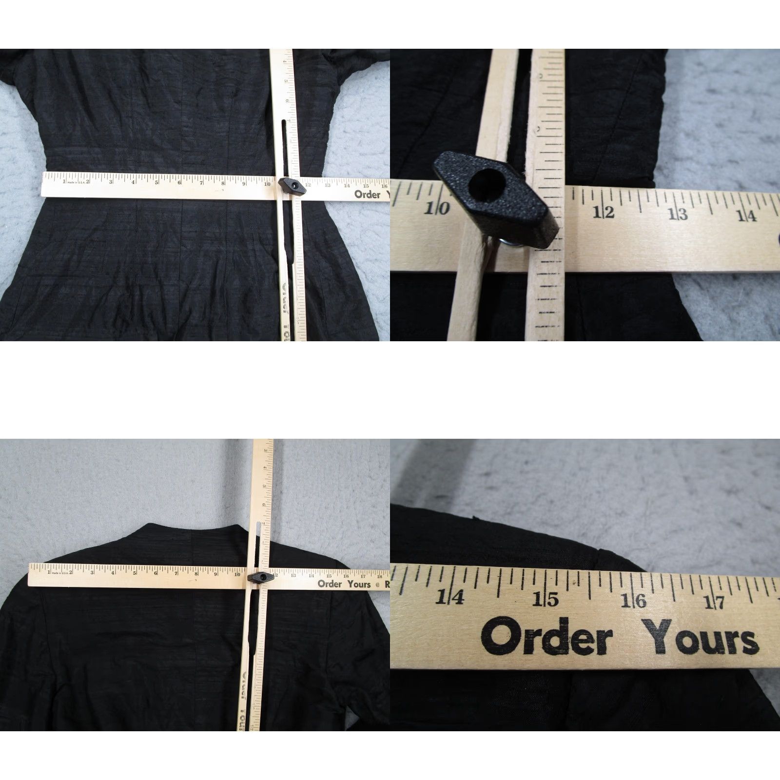 Vintage VINTAGE Claudio Lugli Blazer Women 40 Black Silk Dressy 80s Designer Tailored Three-Button Rhinestones Size S / US 4 / IT 40 - 8 Thumbnail