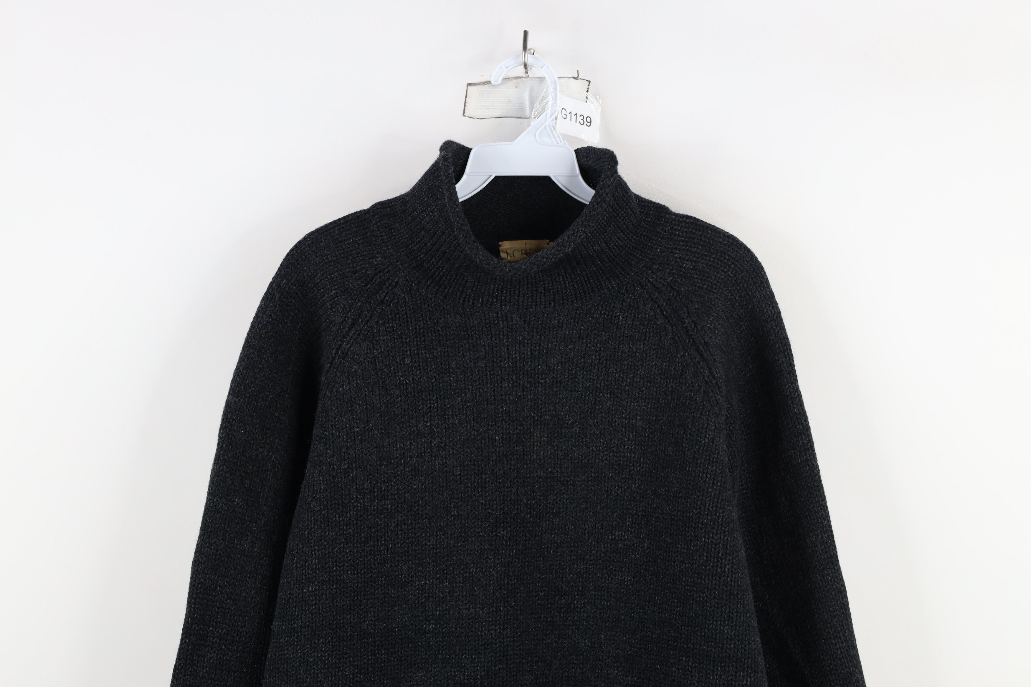 J.Crew × Vintage Vintage 90s J Crew Marled Wool Knit Turtleneck Sweater Size L / US 10 / IT 46 - 2 Thumbnail