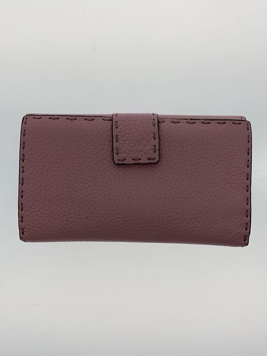 Fendi Fendi Peekaboo Leather Long Wallet Pink Size ONE SIZE - 2 Thumbnail