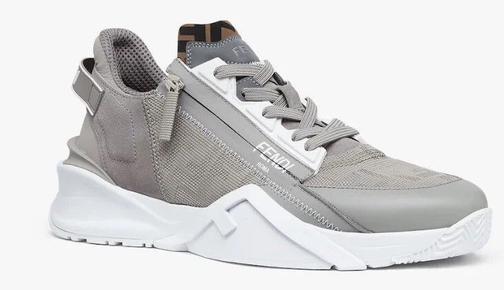 Fendi o1s1wg111225 Fendi Flow Sneakers in Grey Size US 8 / EU 41 - 2 Thumbnail