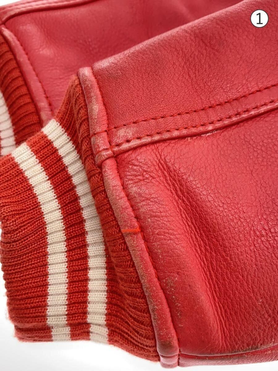 Avirex Avirex Leather Stadium Jacket Red Size US S / EU 44-46 / 1 - 6 Thumbnail