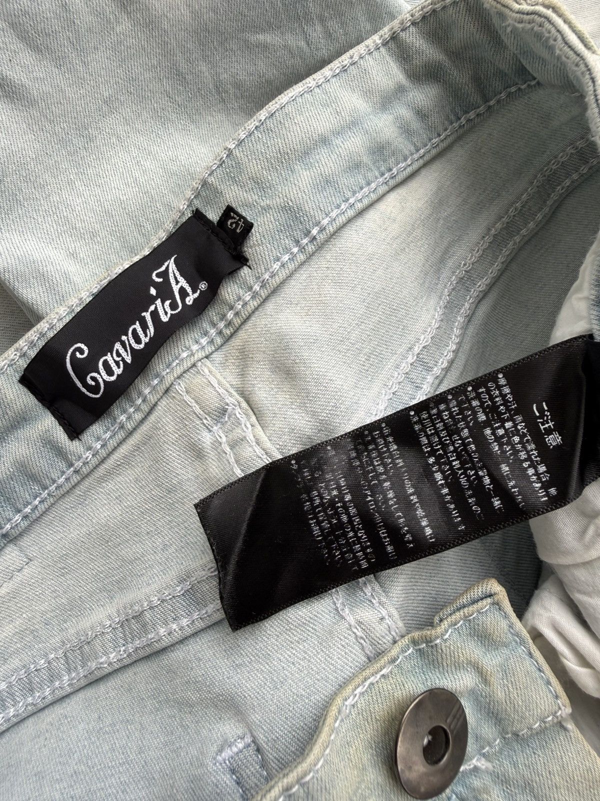 If Six Was Nine CAVARIA SKINNY DISTRESSED STYLE JEANS Size 28" / US 6 / IT 42 - 11 Thumbnail