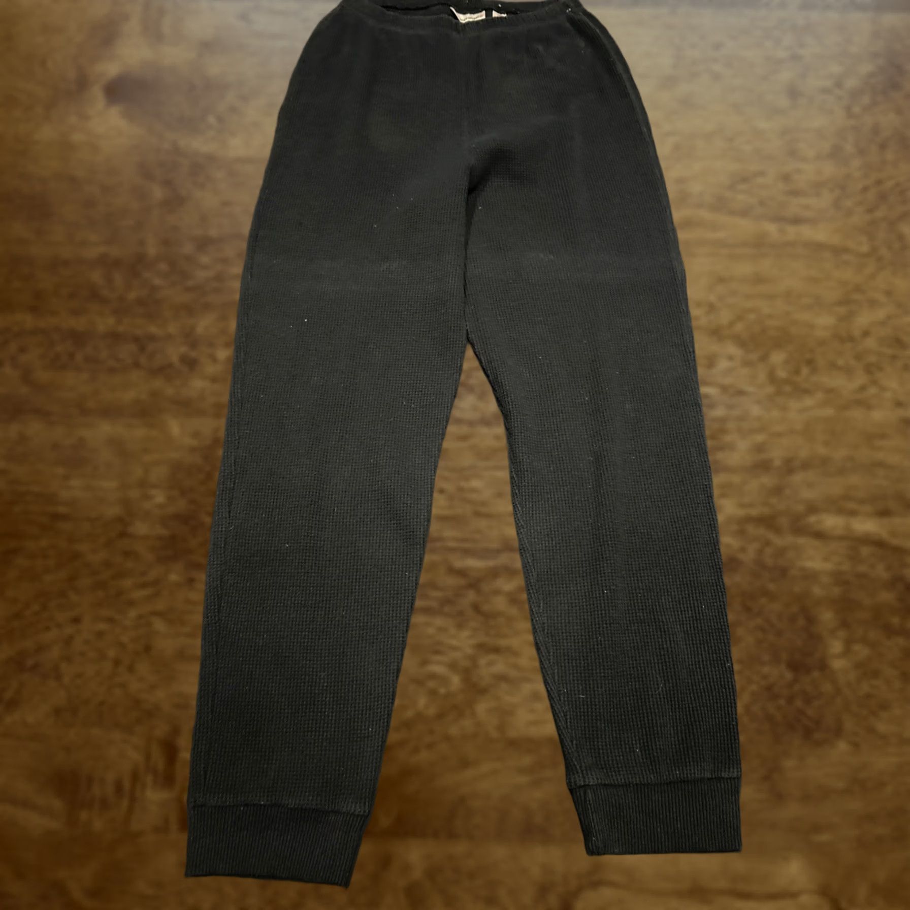 Victoria's Secret VINTAGE Victoria Secret Pajama Pants Black Waffle Knit M Soft Y2K Size 32" / US 10 / IT 46 - 1 Thumbnail