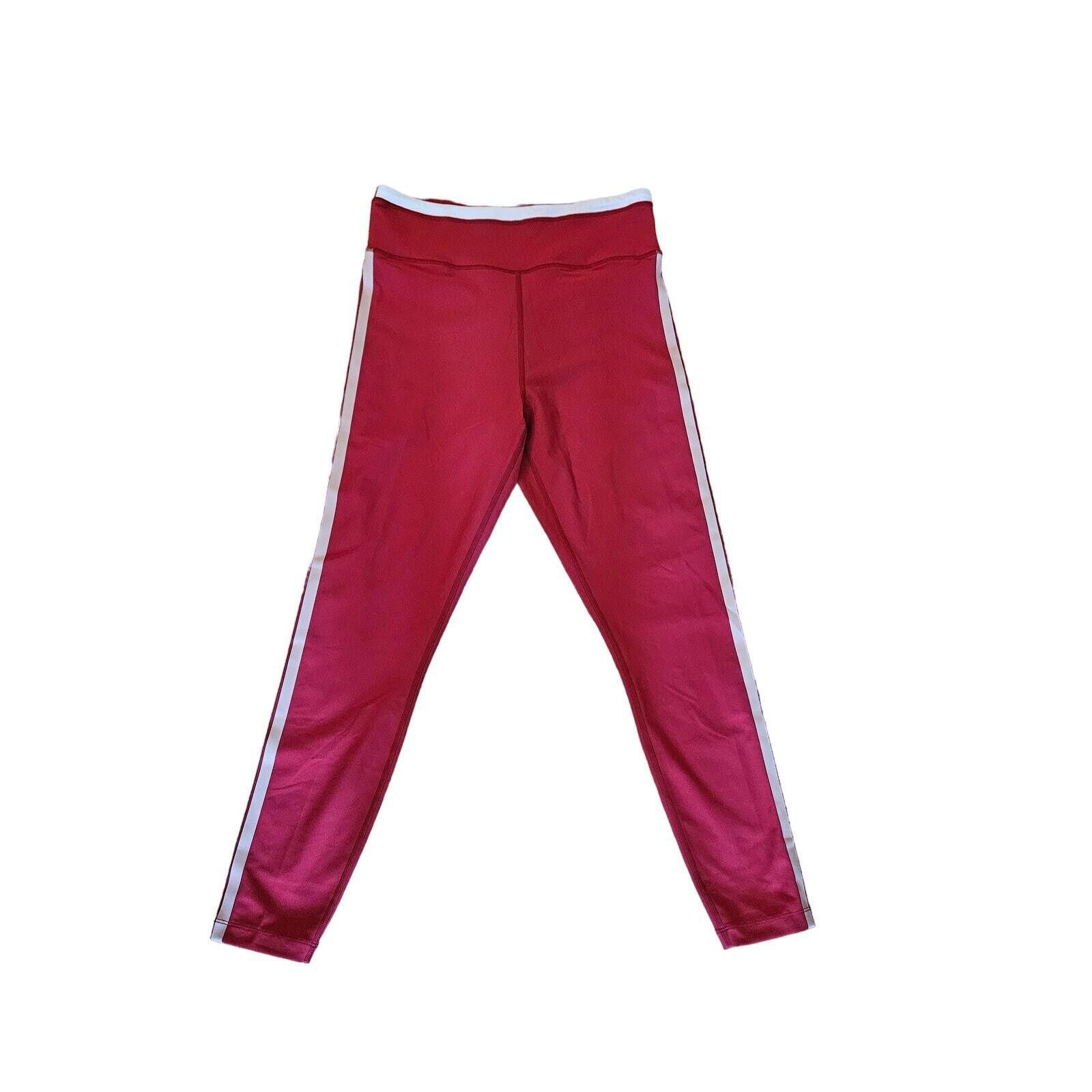 Designer Johnny Was Calme Red Striped Leggings Endurance Large NWOT Size 36" / US 14 / IT 50 - 2 Thumbnail