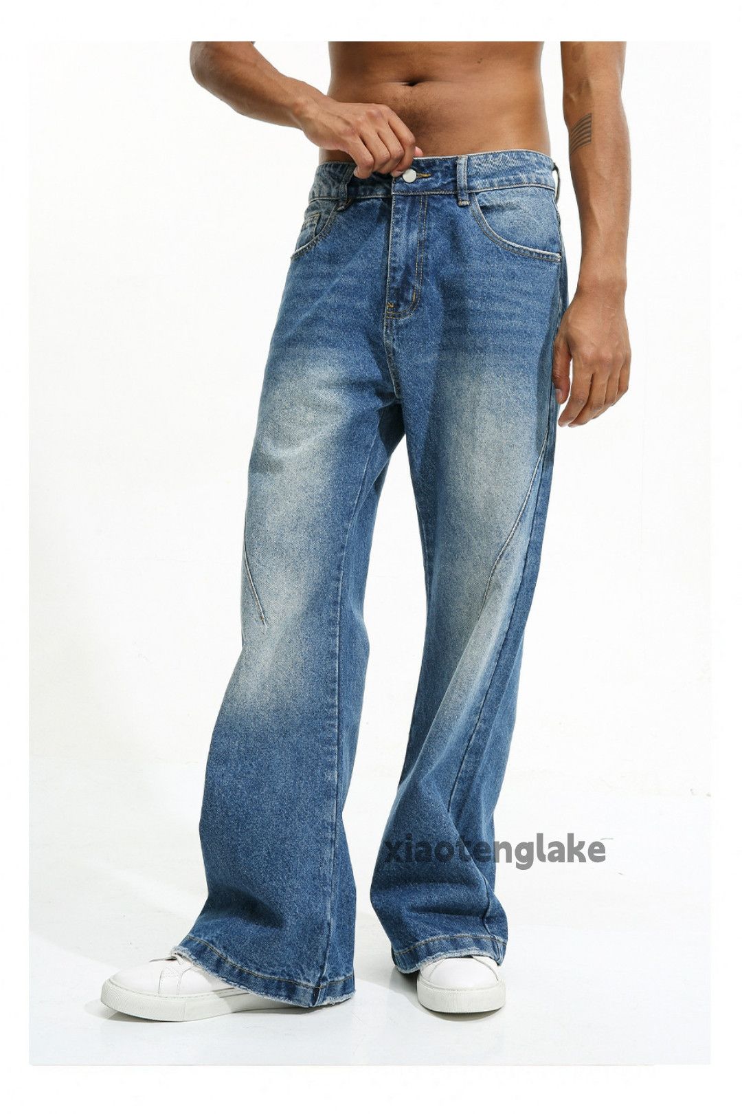 Jean × Vintage washed faded cleanfit yuppie bootcut flared jeans Size US 32 / EU 48 - 8 Thumbnail