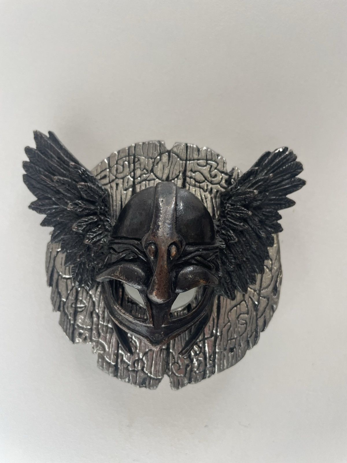 Vintage Norse Goth Ossa Ravenhead Helmet Warrior 3D Belt Buckle 1991 Size ONE SIZE - 8 Thumbnail