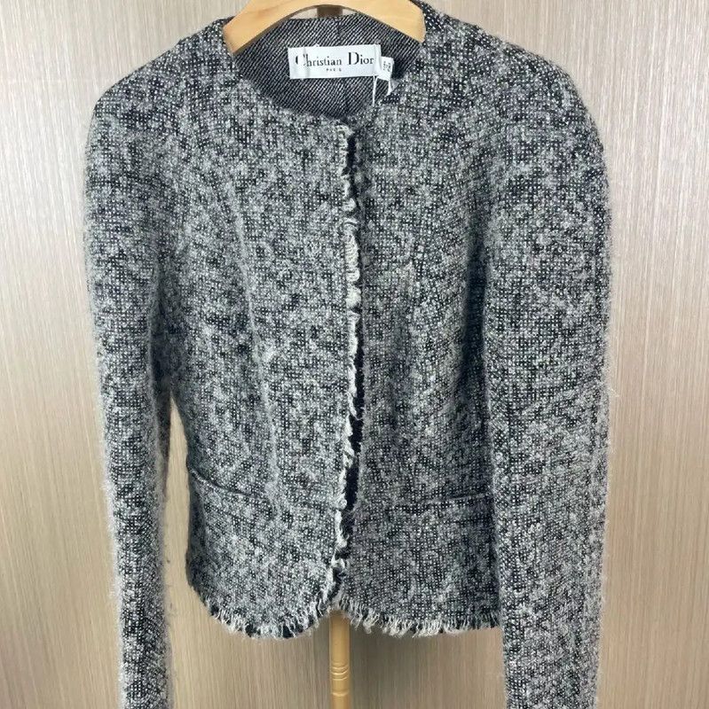 Dior Dior Women's Gray Cotton Cardigan 0089 Size M / US 6-8 / IT 42-44 - 1 Thumbnail