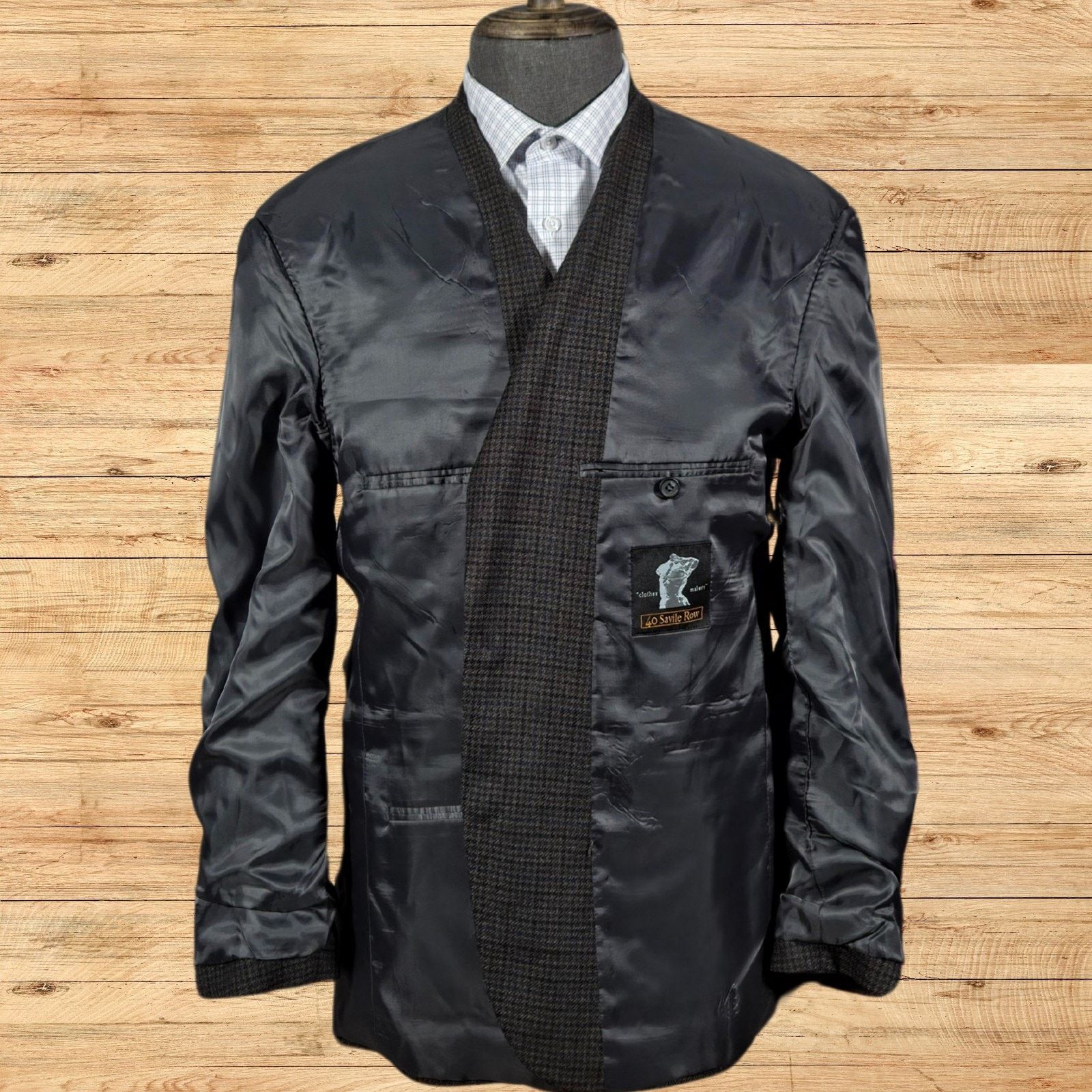 Savile Row Savile Row Mens 42R Sport Coat Two Button Wool Jacket Brown Size 42R - 5 Thumbnail