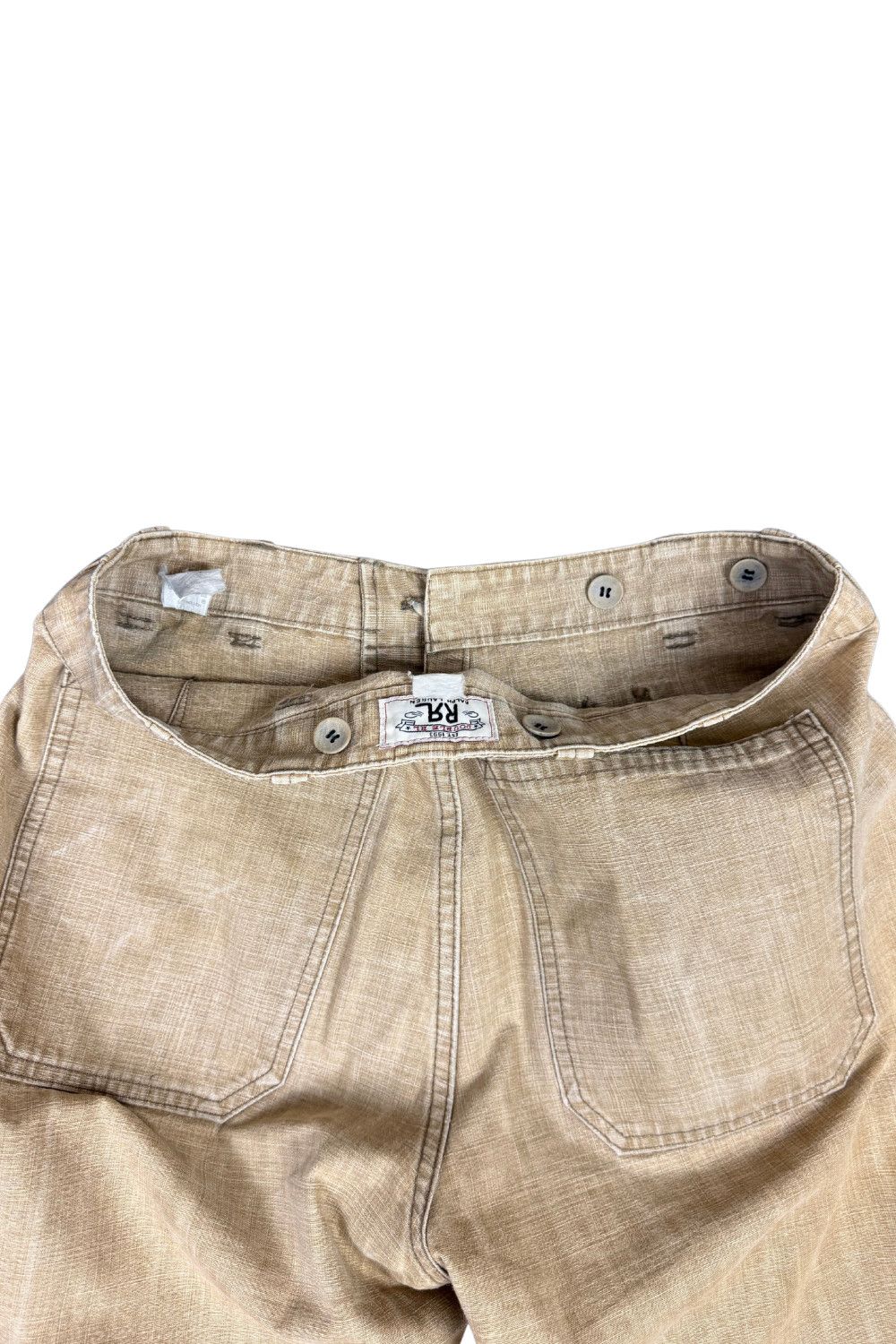 Polo Ralph Lauren RRL Ralph Lauren Japanese Fabric Workwear Trousers Beige Size US 38 / EU 54 - 13 Thumbnail
