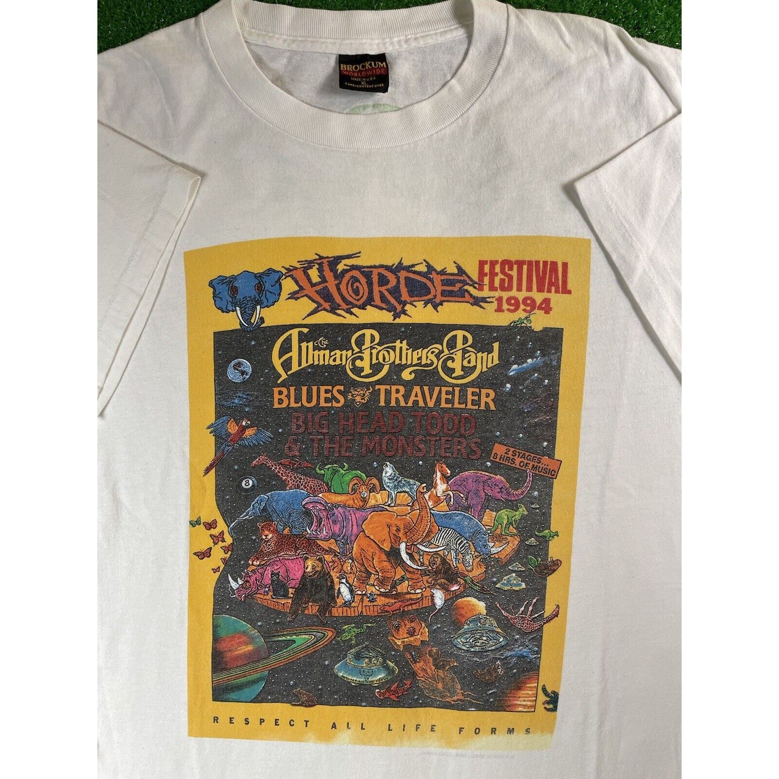 Brockum Vintage 90s Horde Festival Allman XL Band Shirt USA Made Size US XL / EU 56 / 4 - 1 Thumbnail