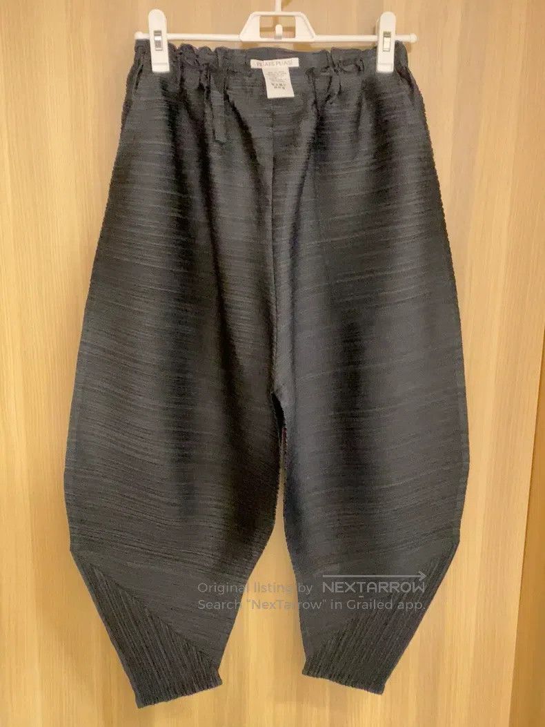 Issey Miyake Issey Miyake size:3 Black Irregular Trousers Size 22" - 2 Thumbnail